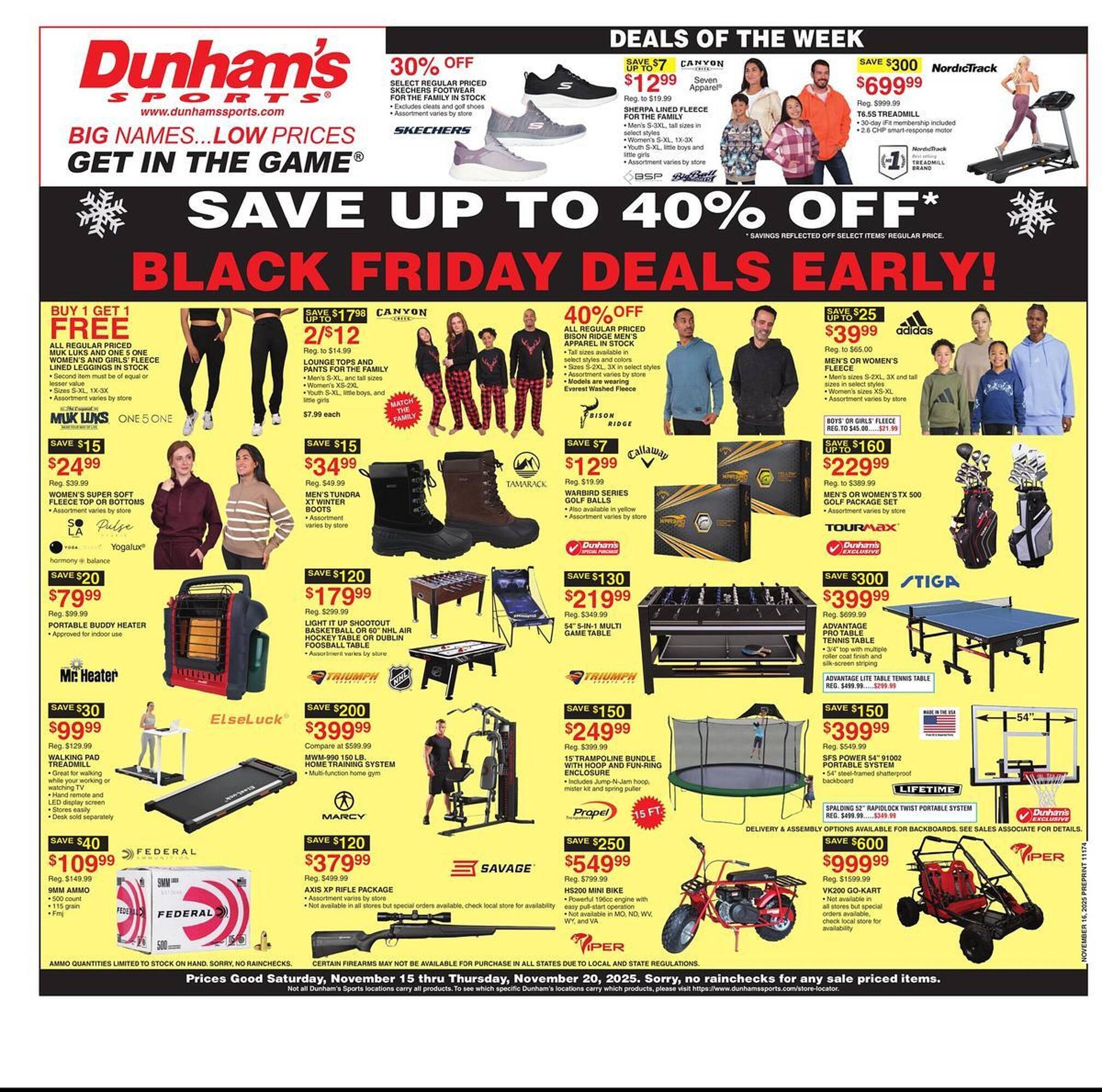 Dunham&#039;s Sports weekly ad
