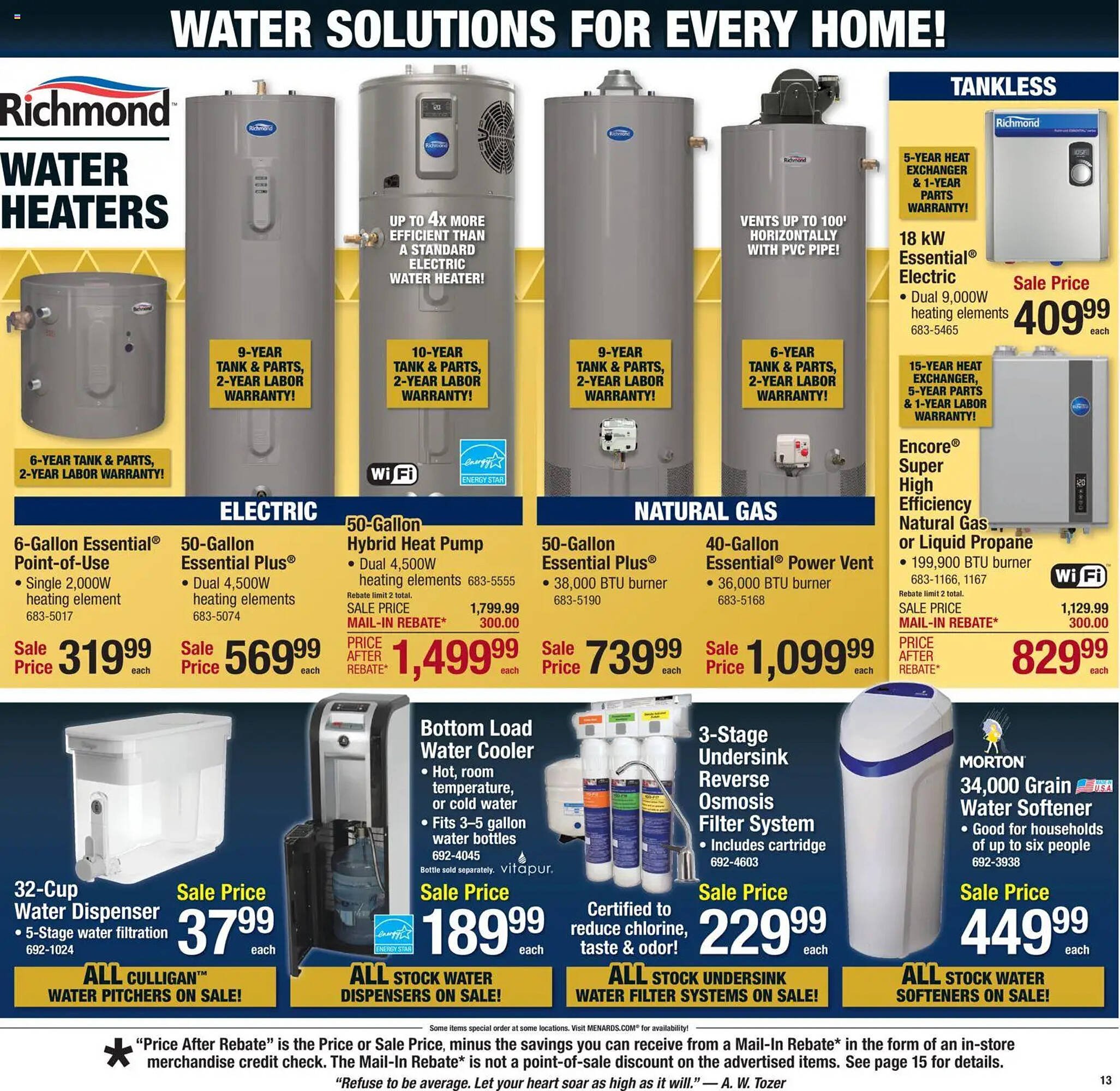 Menards weekly ad