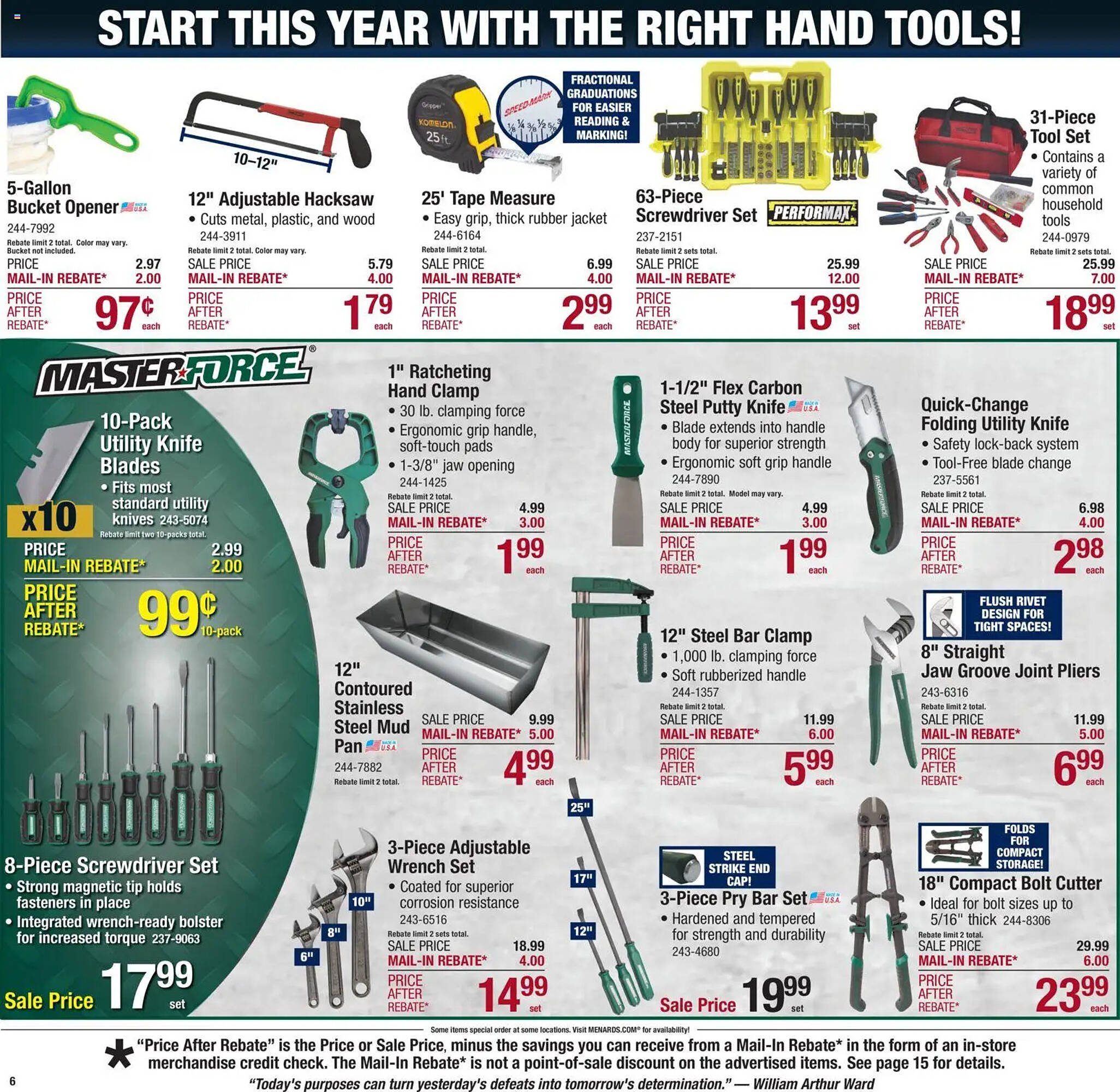 Menards weekly ad