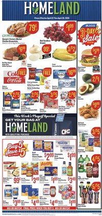 Homeland Market weekly ad