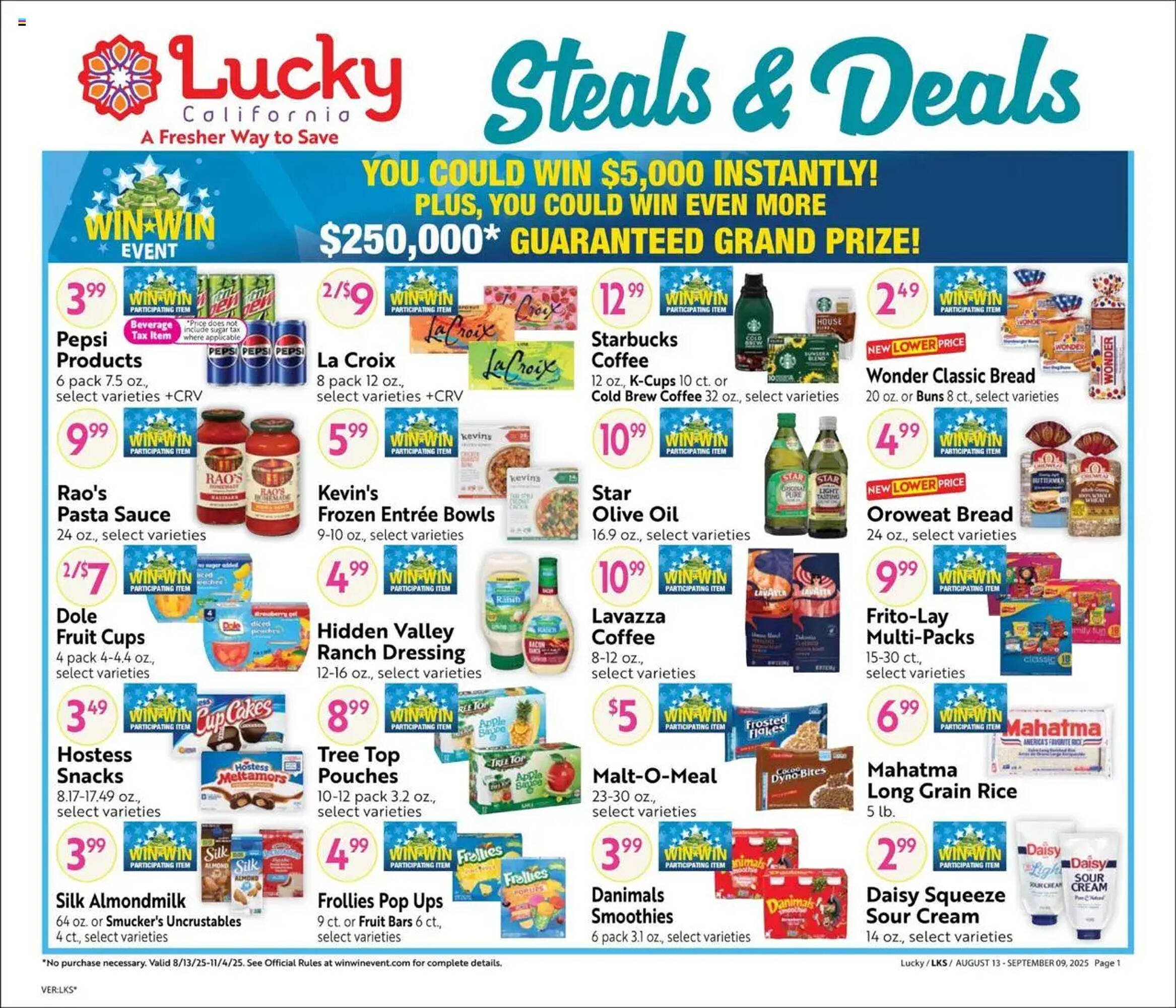 Lucky Supermarkets Weekly Ad (2025-08-13 - 2025-11-04) | 1