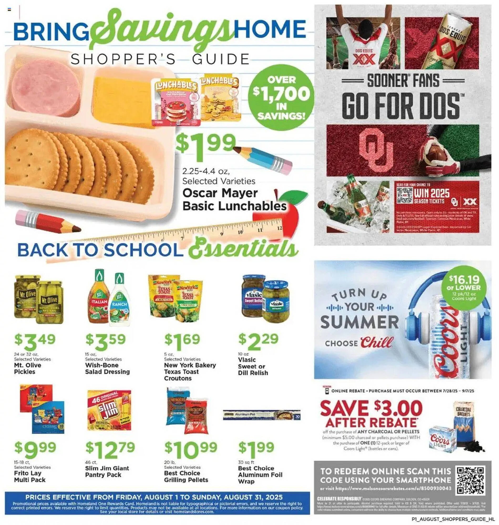 Homeland Market Weekly Ad (2025-08-01 - 2025-08-31) | 1