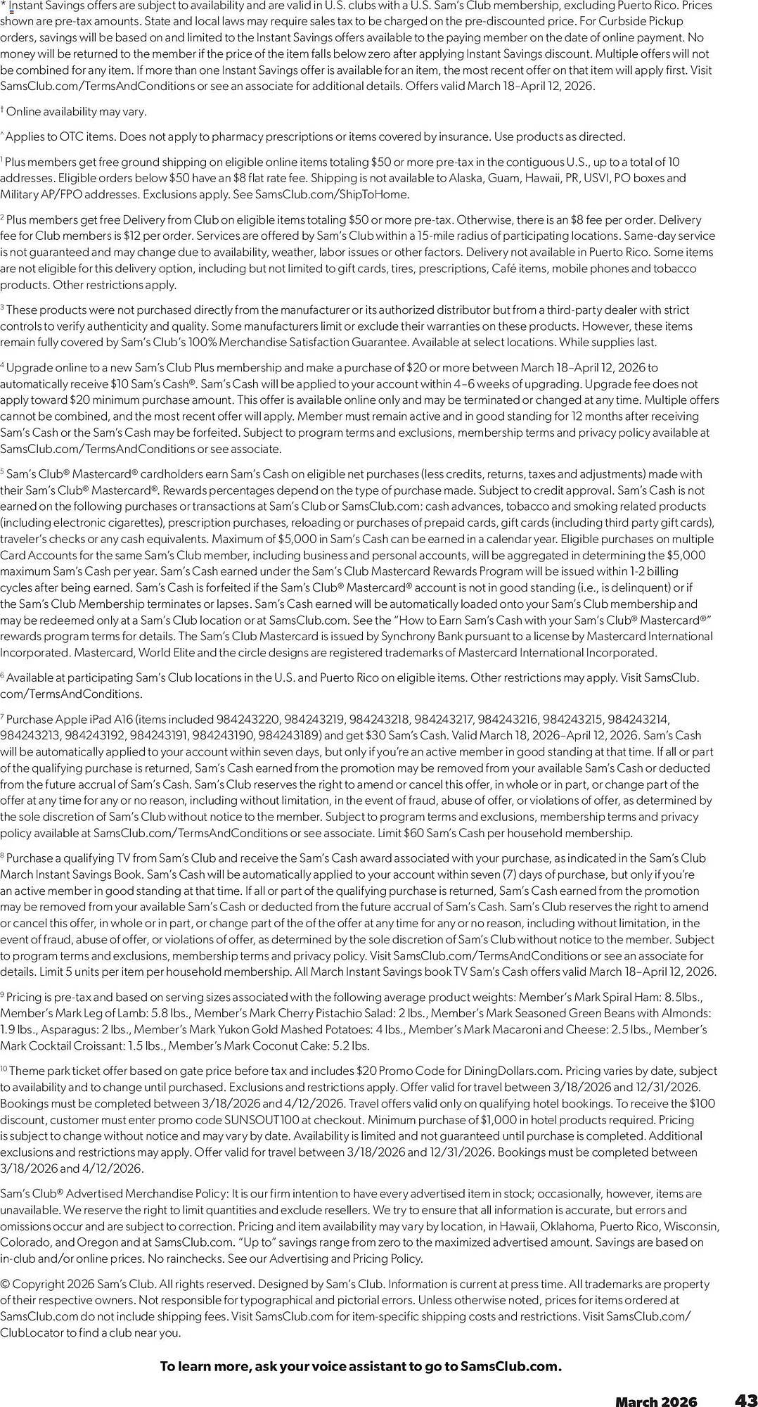 Sam's Club weekly ad