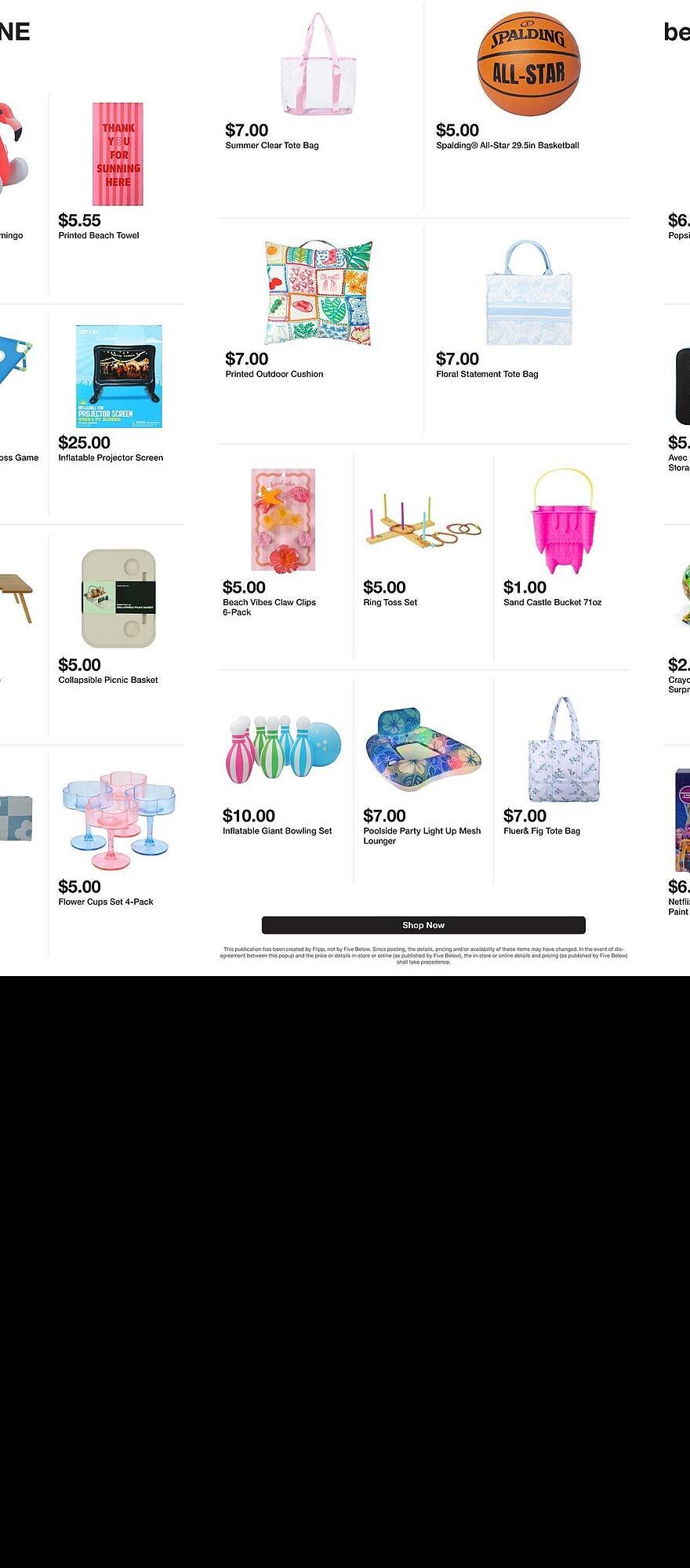 Five Below weekly ad