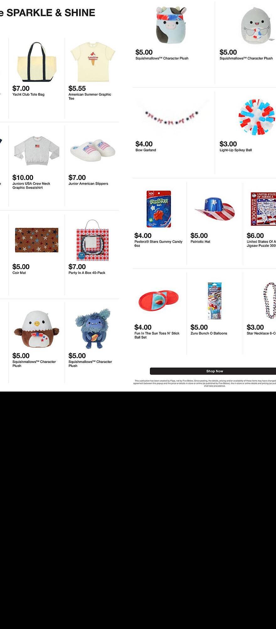 Five Below weekly ad