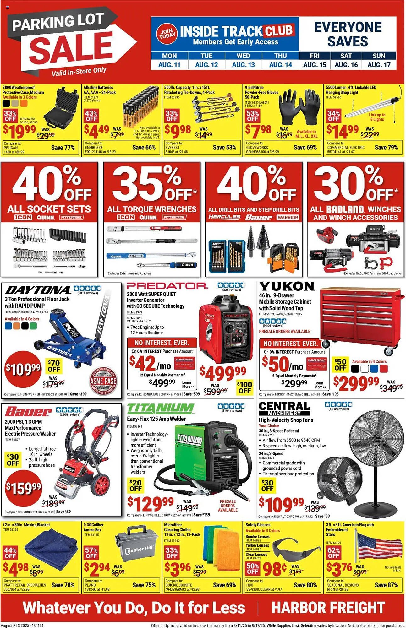 Harbor Freight Tools Weekly Ad (2025-08-11 - 2025-08-18) | 1