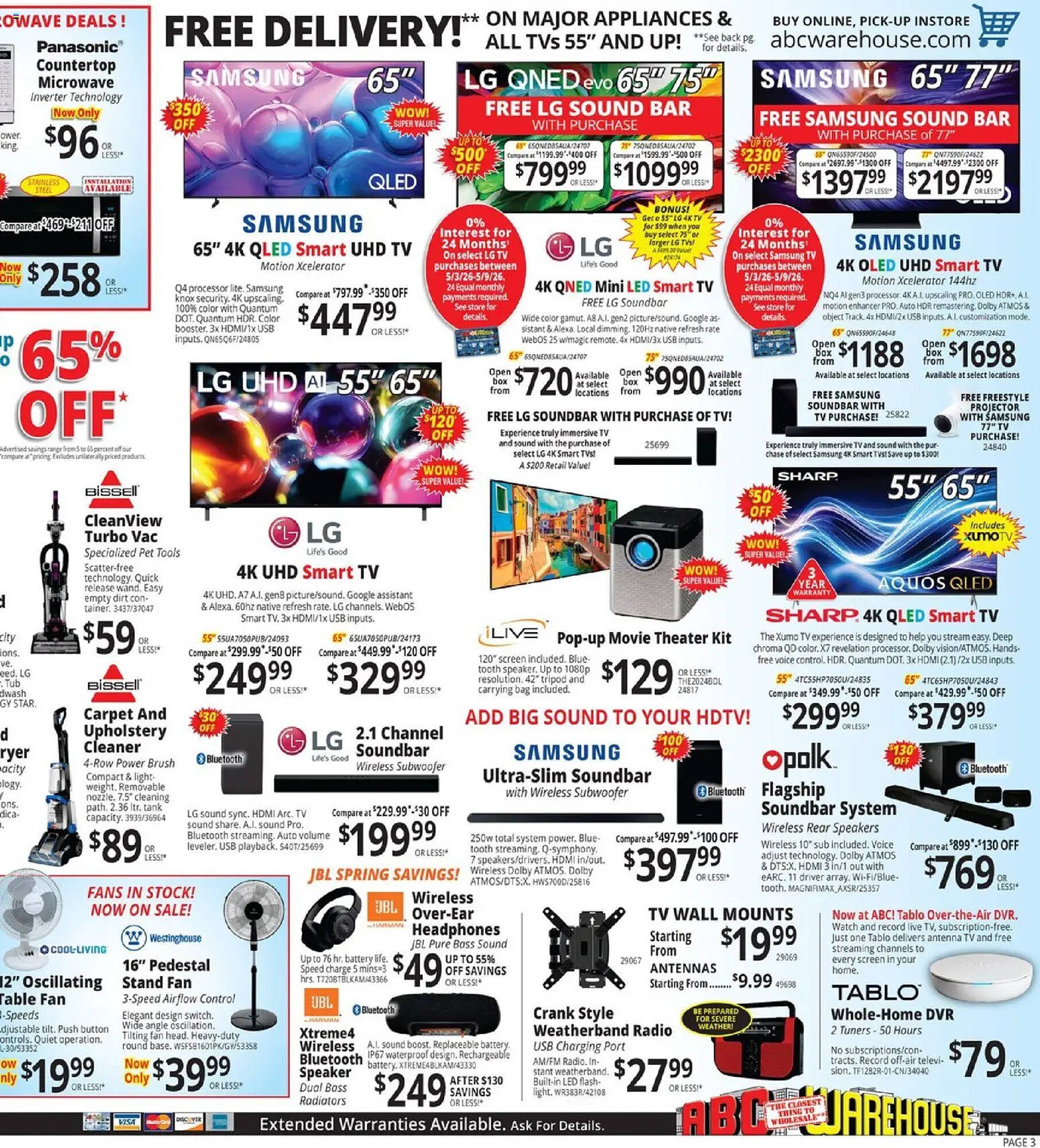 ABC Warehouse weekly ad