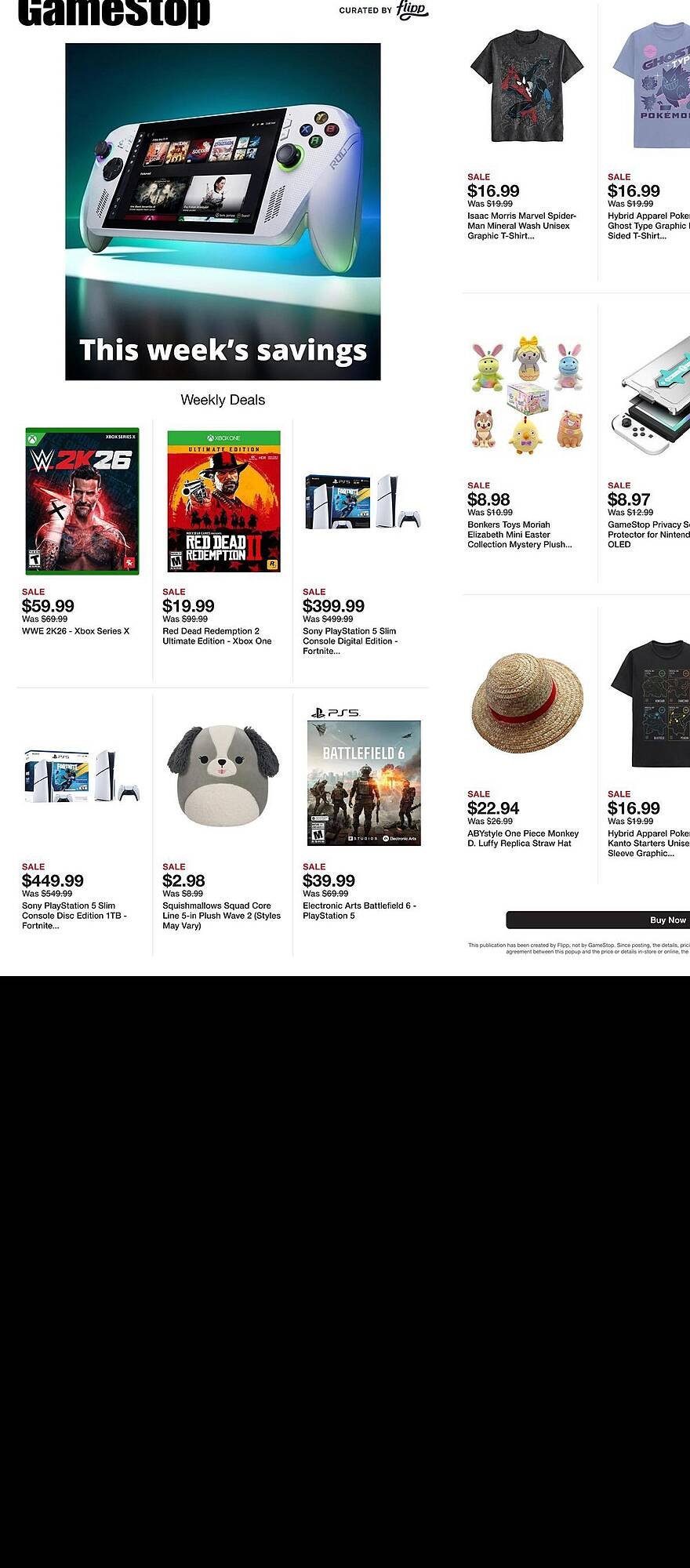 Game Stop weekly ad