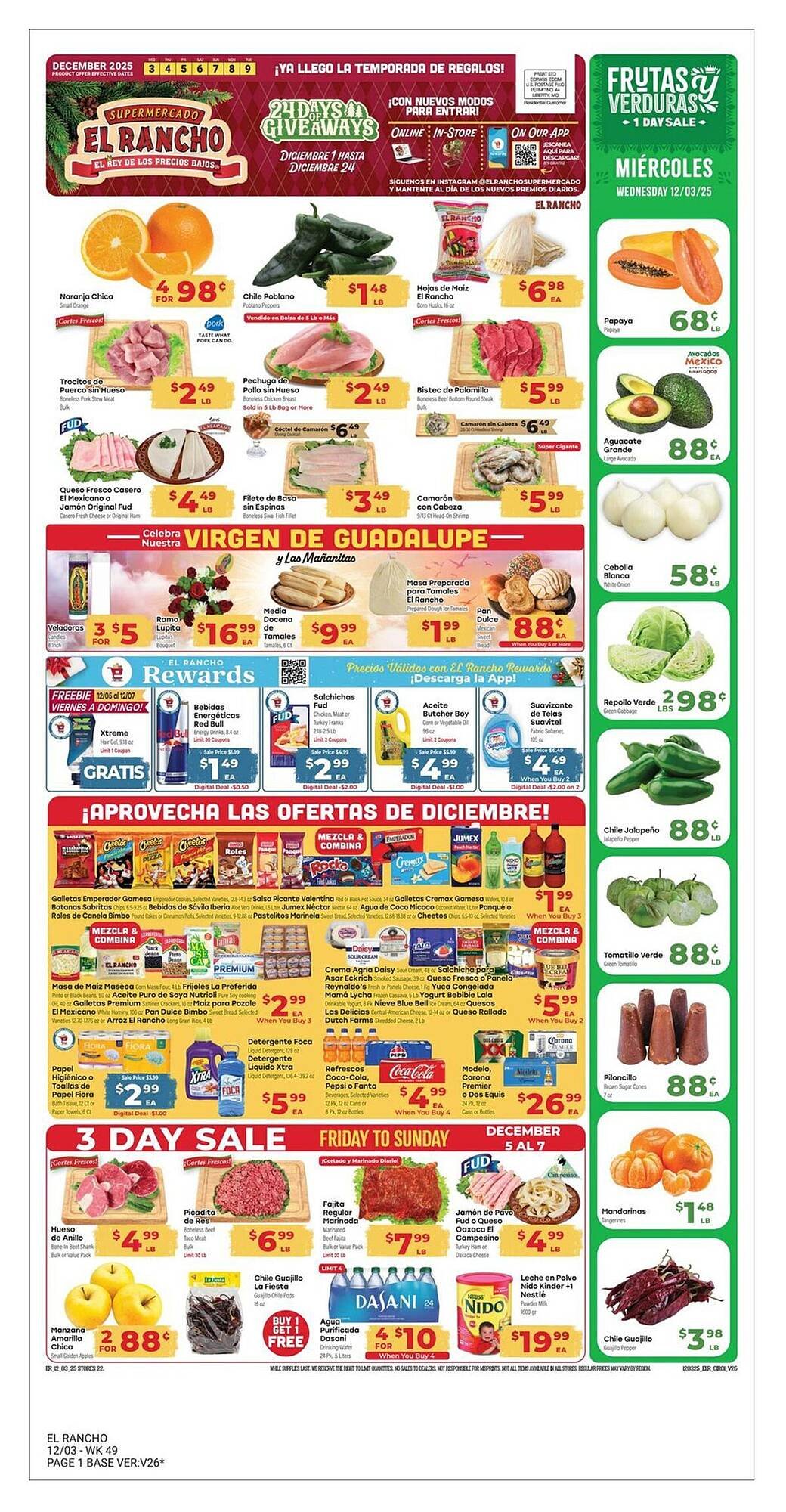 Supermercado El Rancho weekly ad