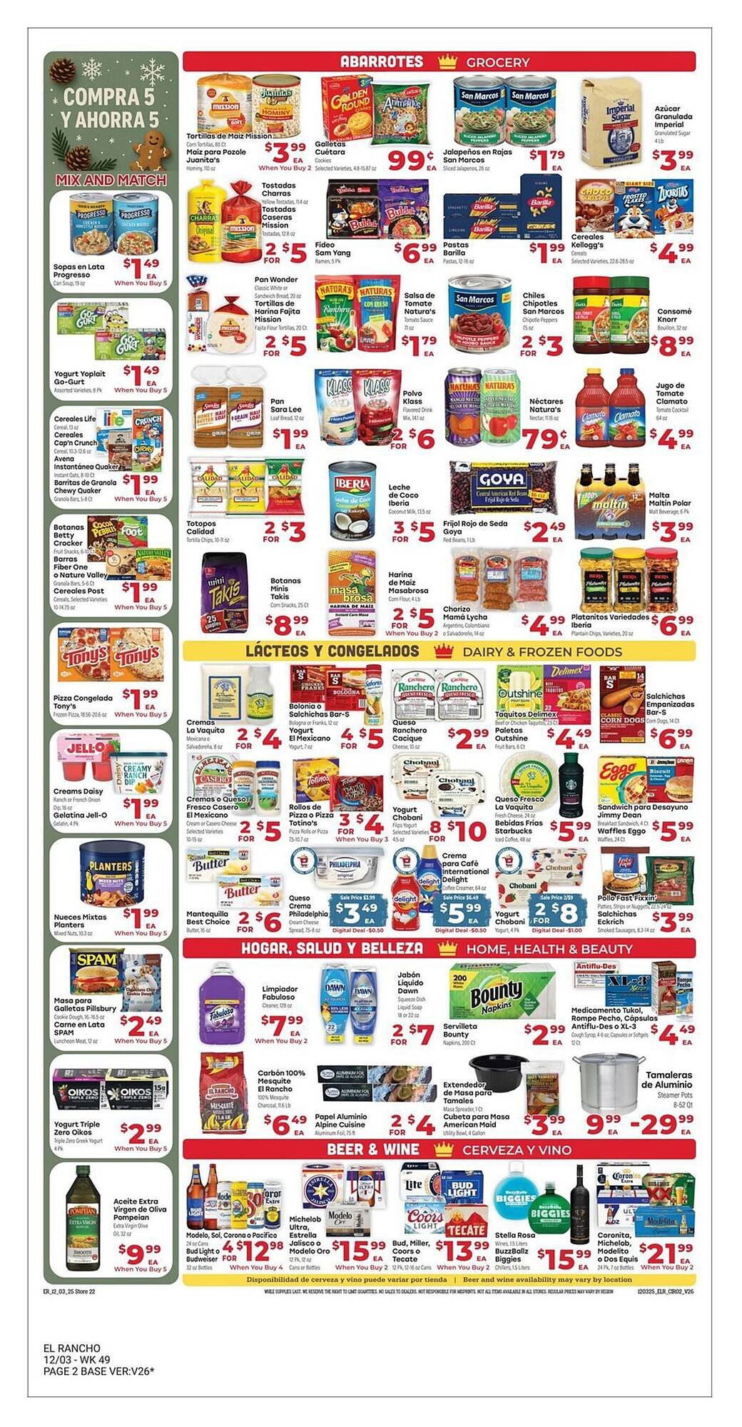 Supermercado El Rancho weekly ad