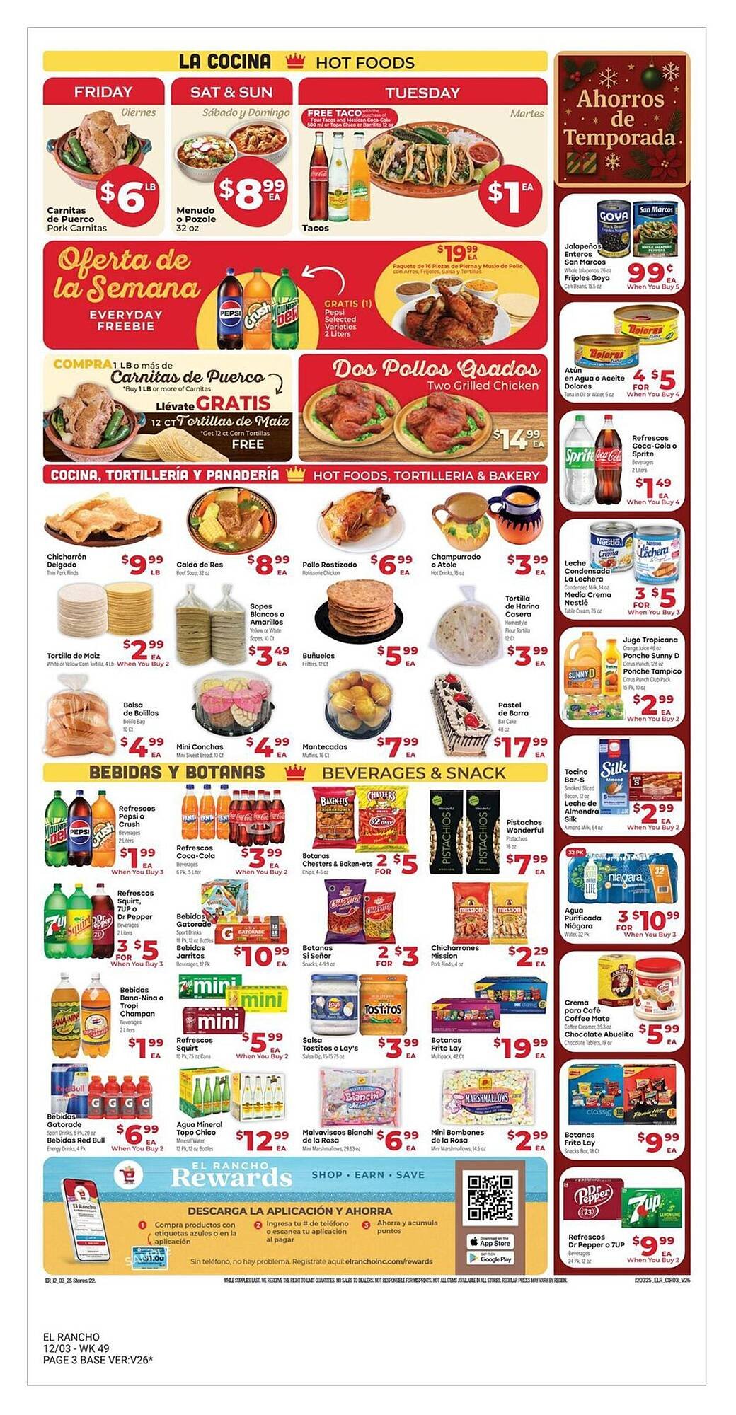 Supermercado El Rancho weekly ad