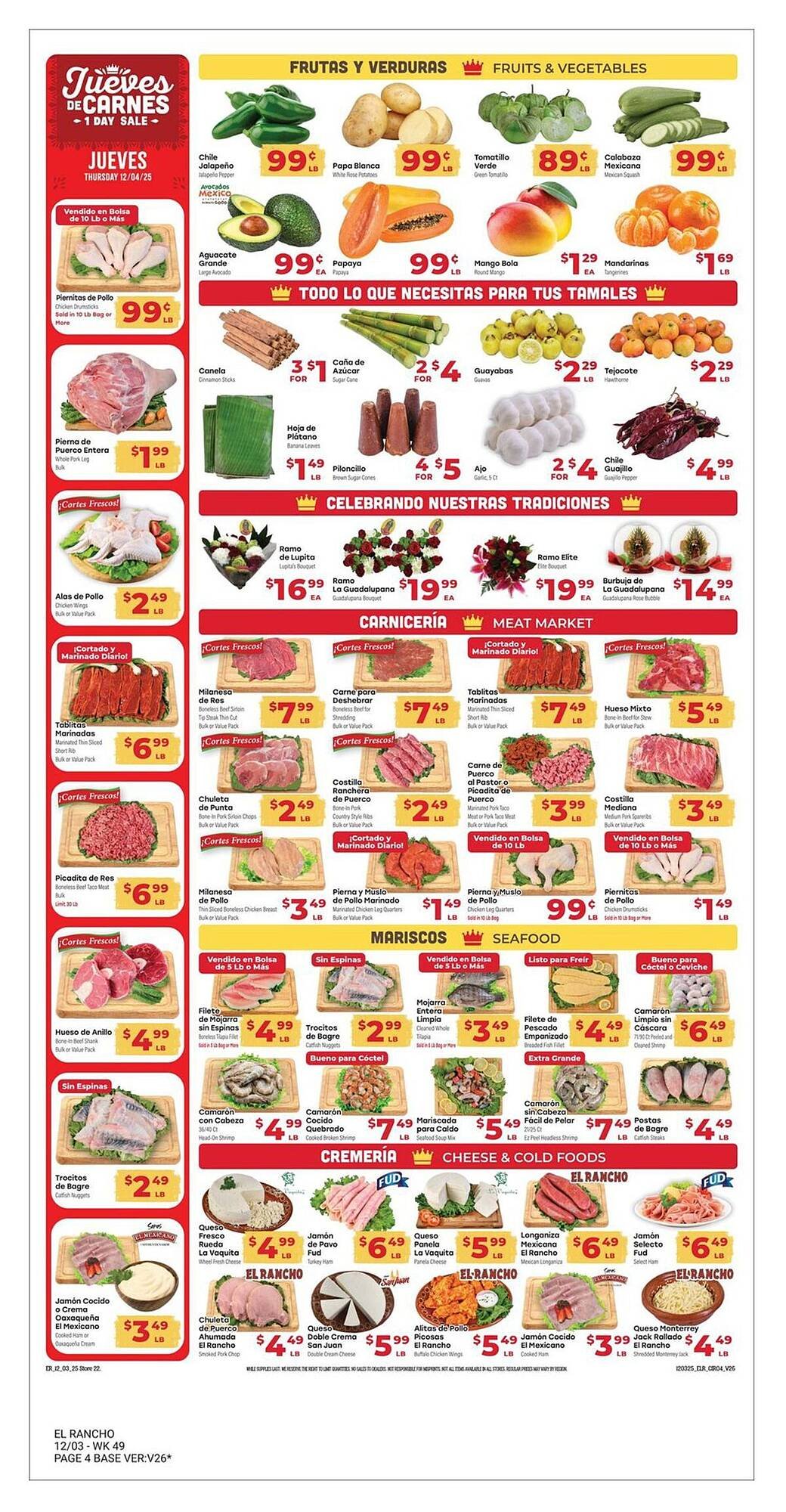 Supermercado El Rancho weekly ad
