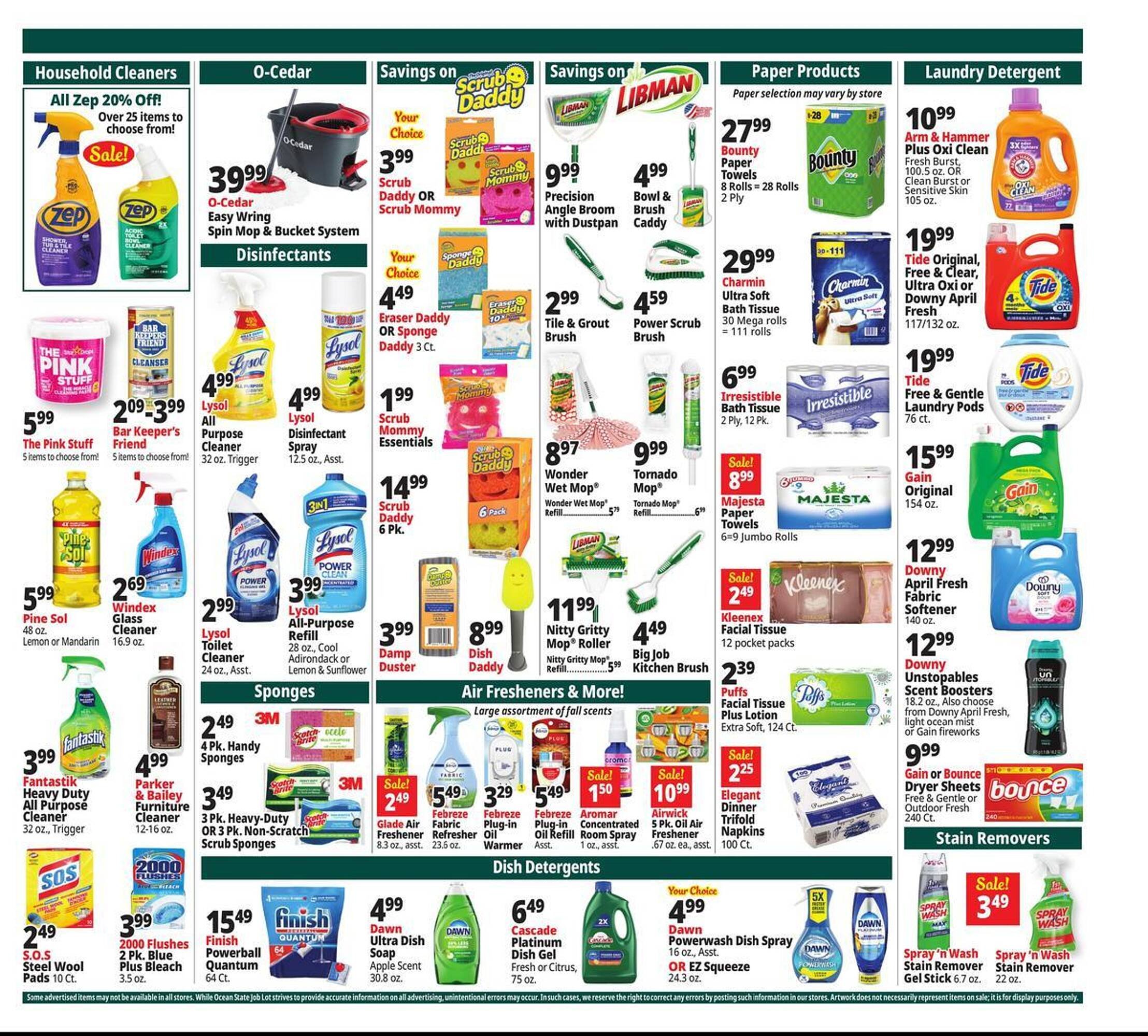 Ocean State Job Lot flyer