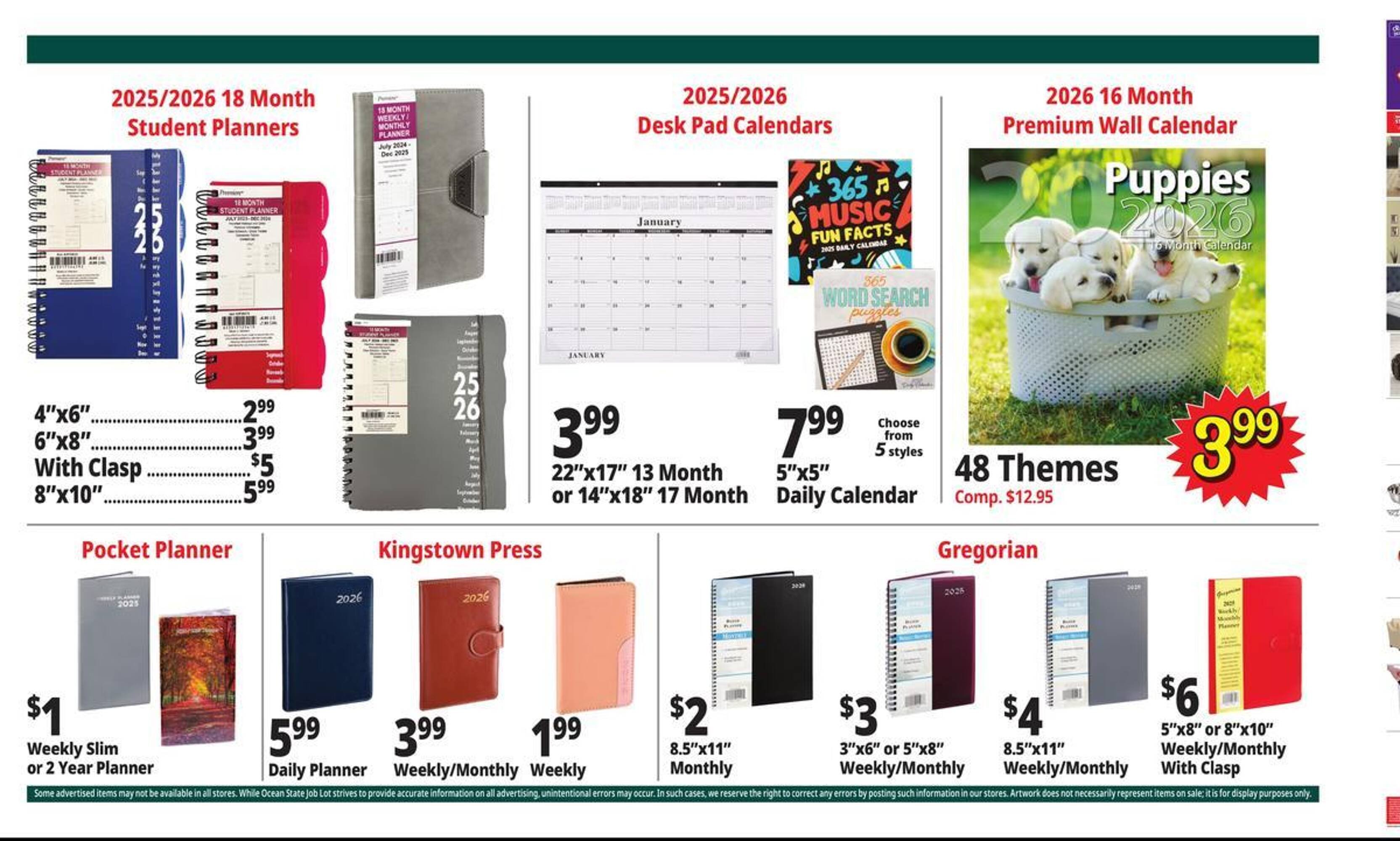 Ocean State Job Lot flyer