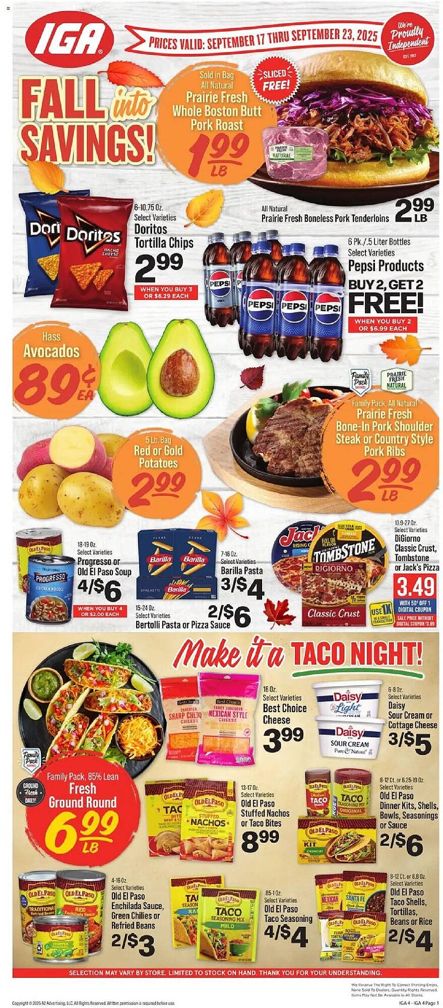 IGA weekly ad (2025-09-17 - 2025-09-23) | 1