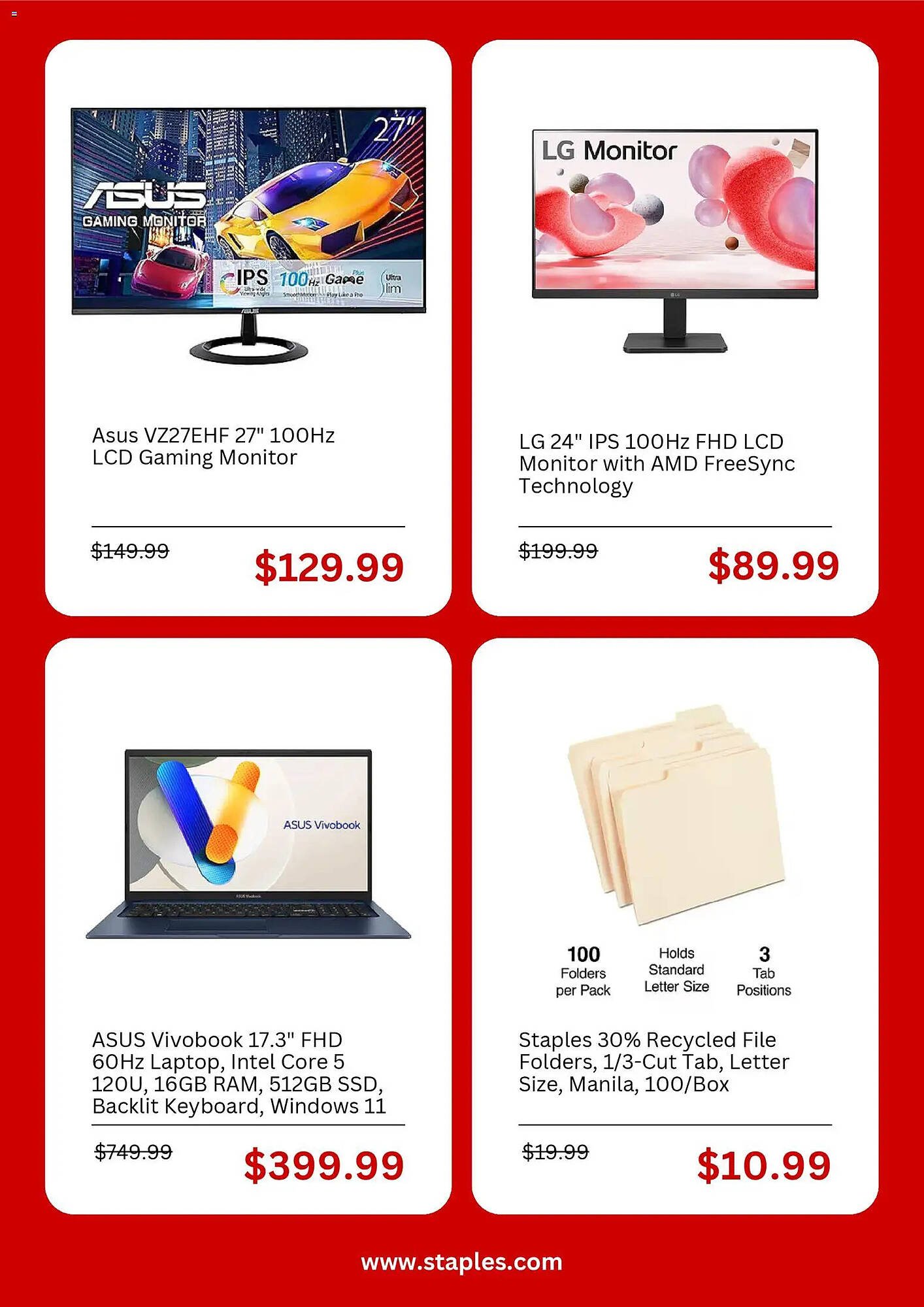 Staples weekly ad
