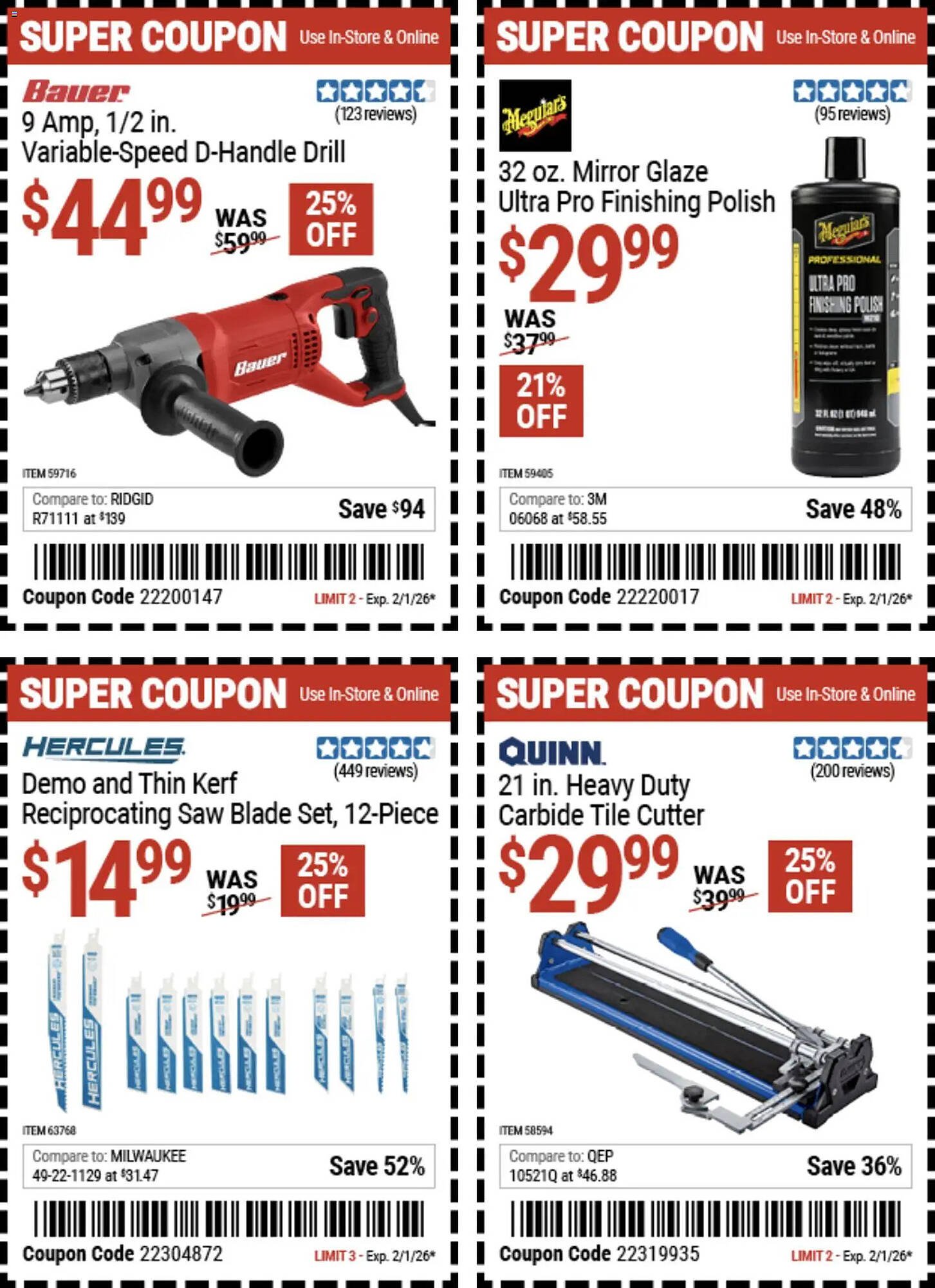 Harbor Freight Tools weekly ad