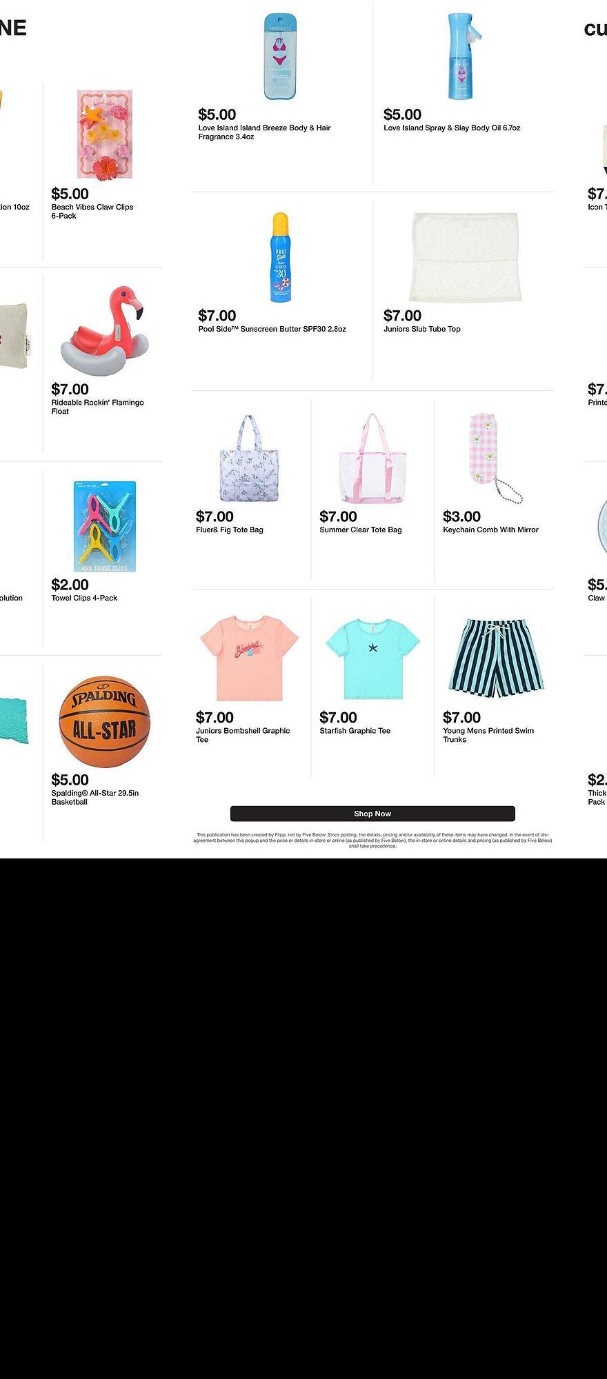 Five Below weekly ad