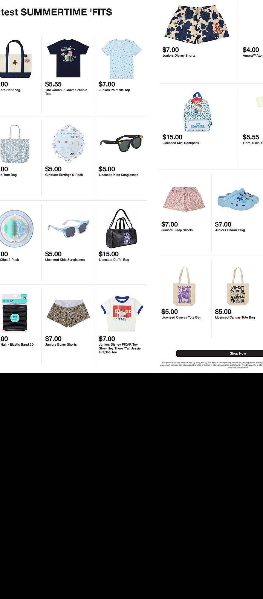 Five Below weekly ad