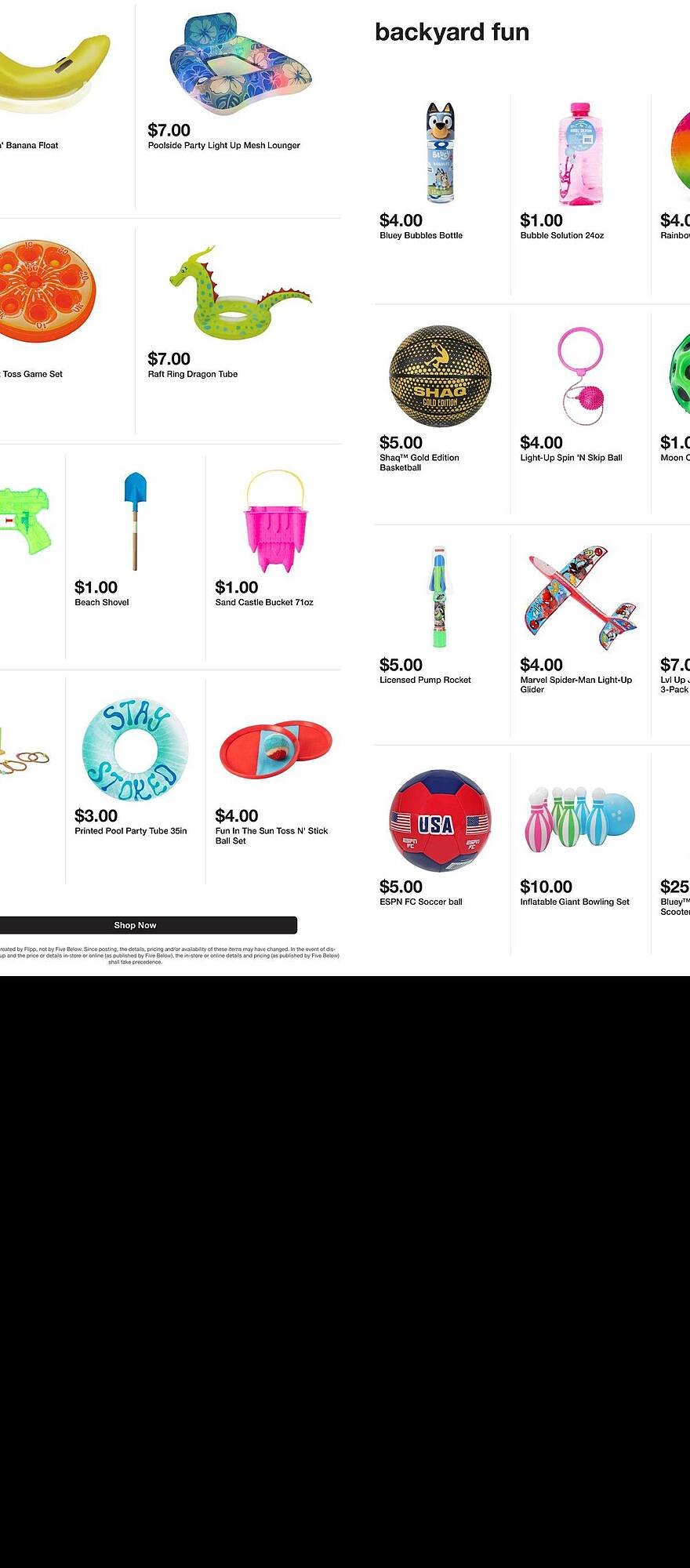 Five Below weekly ad