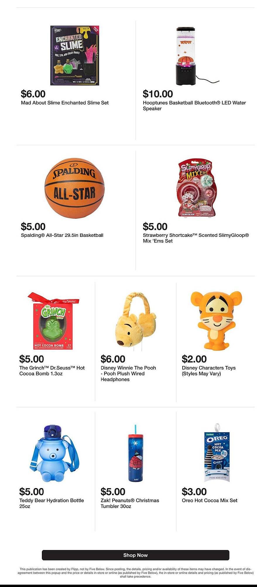 Five Below weekly ad