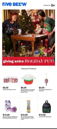 Five Below weekly ad