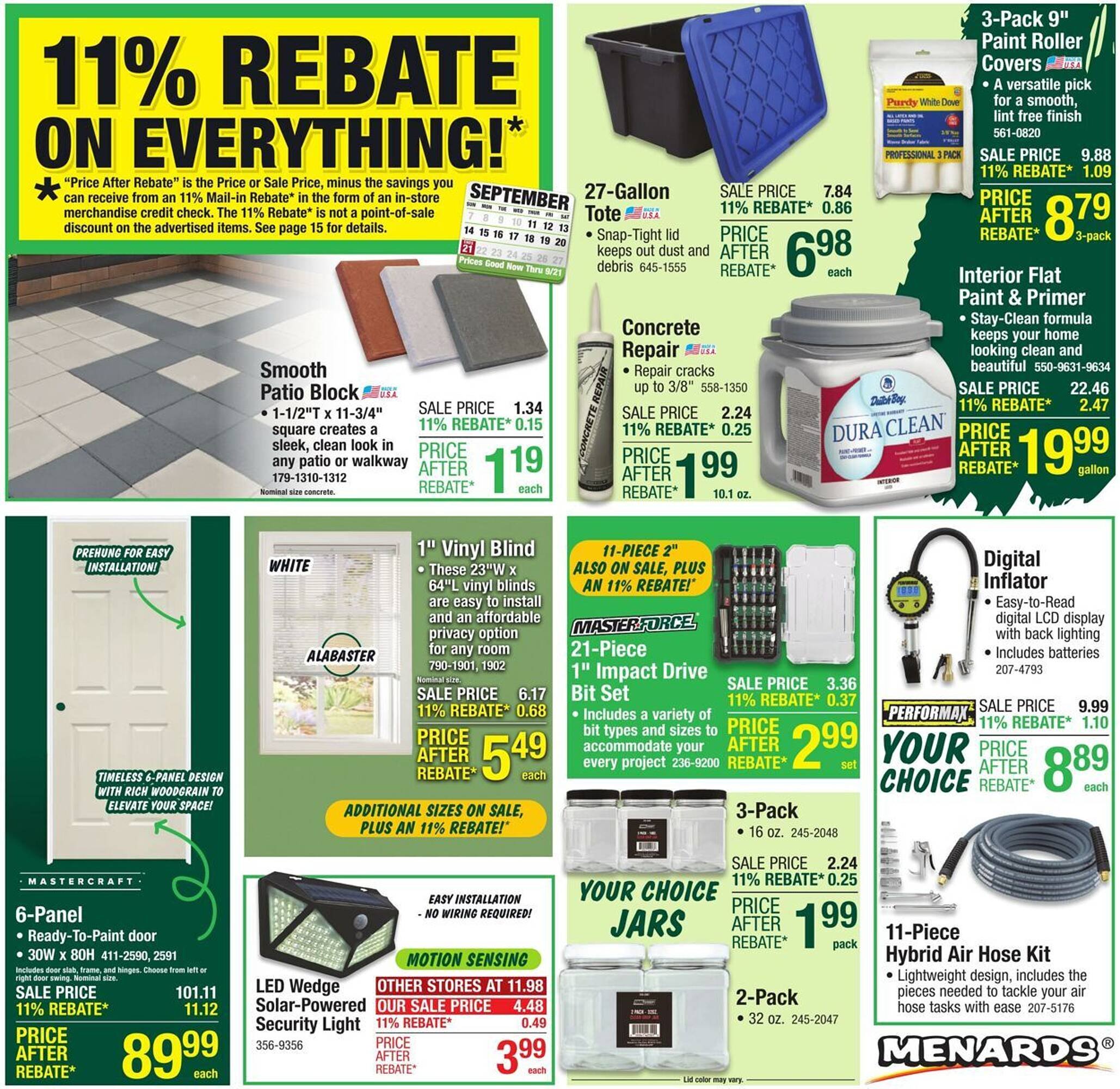 Menards weekly ad (2025-09-10 - 2025-09-21) | 1