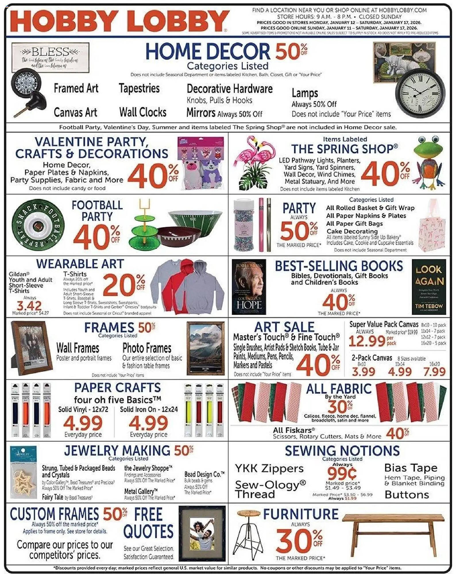 Hobby Lobby weekly ad