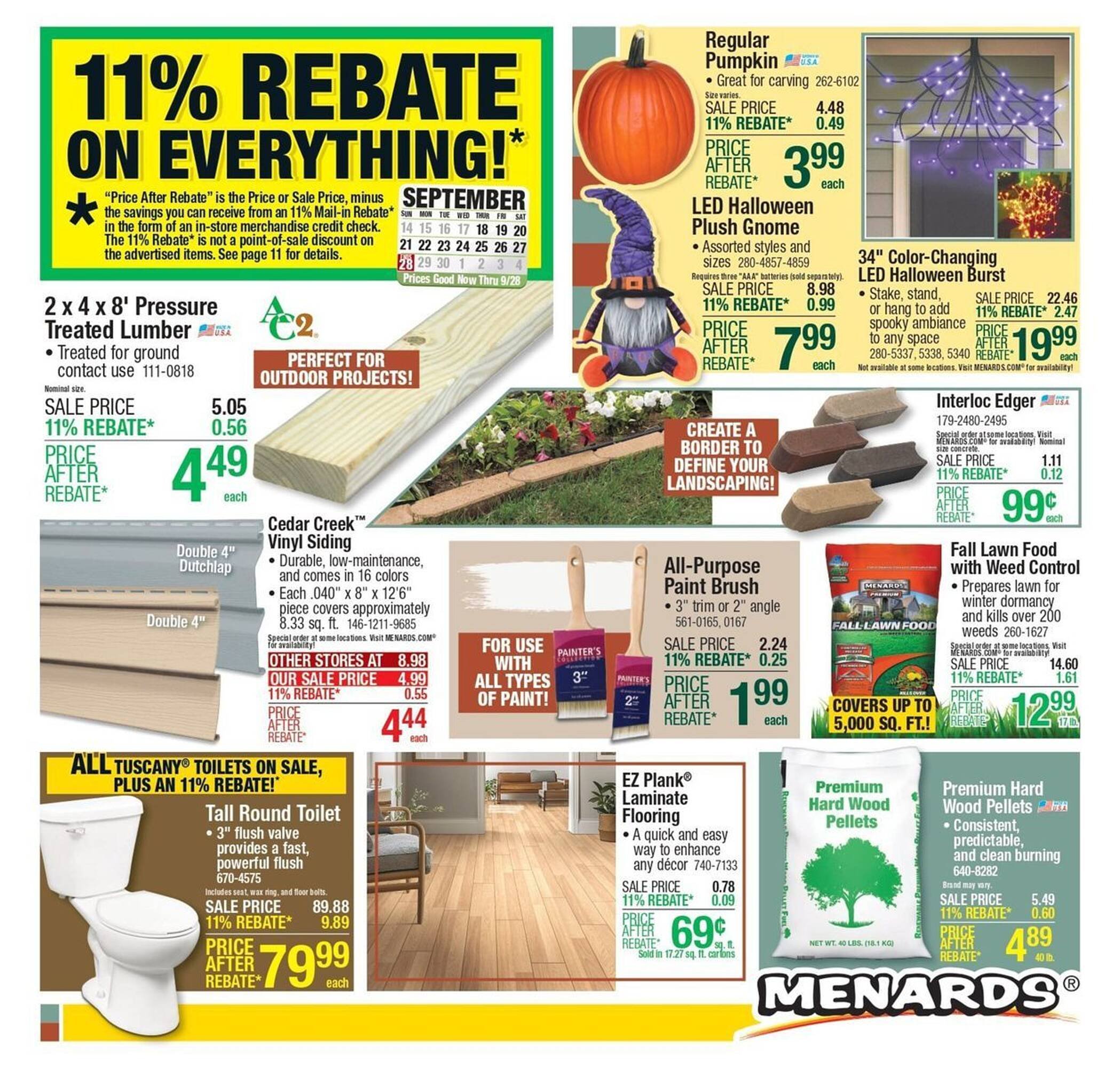 Menards weekly ad (2025-09-18 - 2025-09-28) | 1