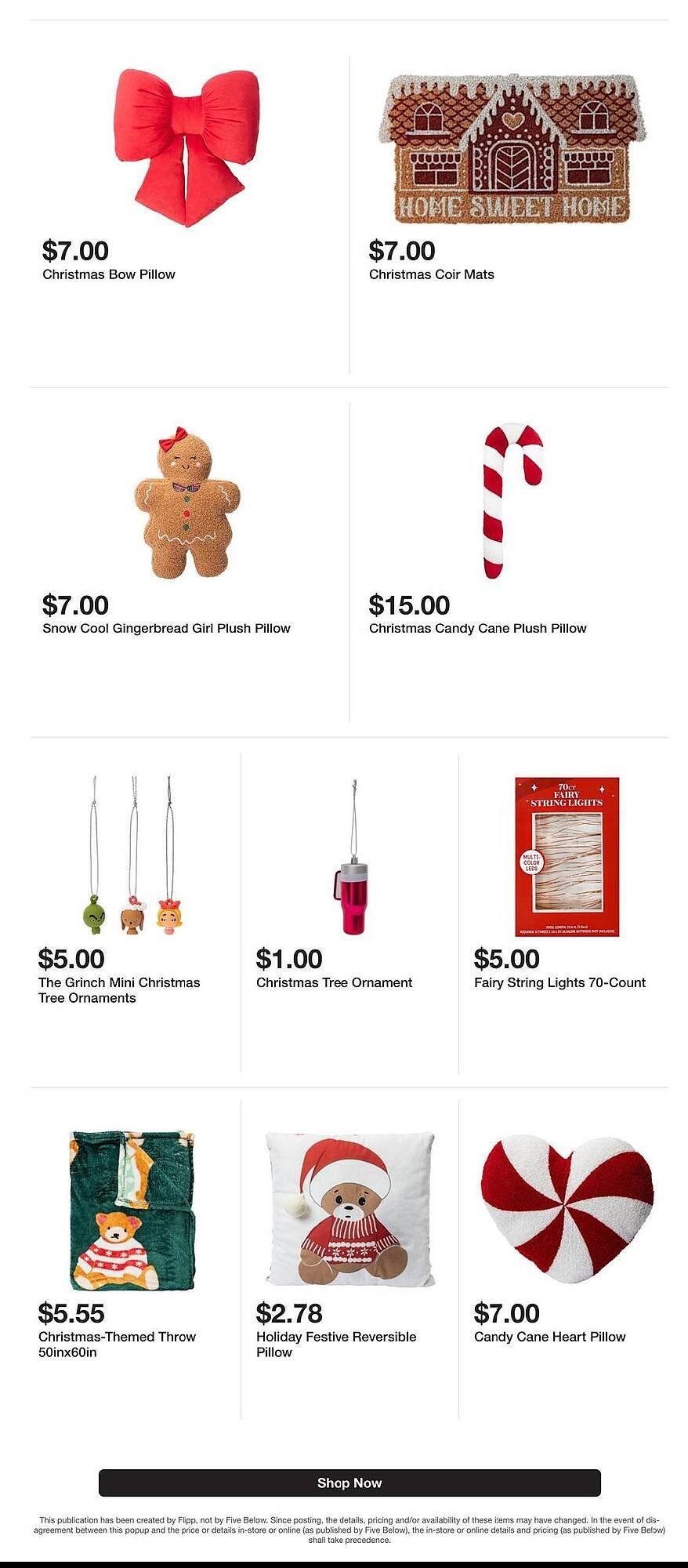 Five Below weekly ad