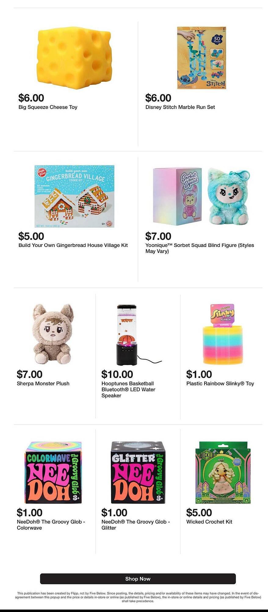 Five Below weekly ad