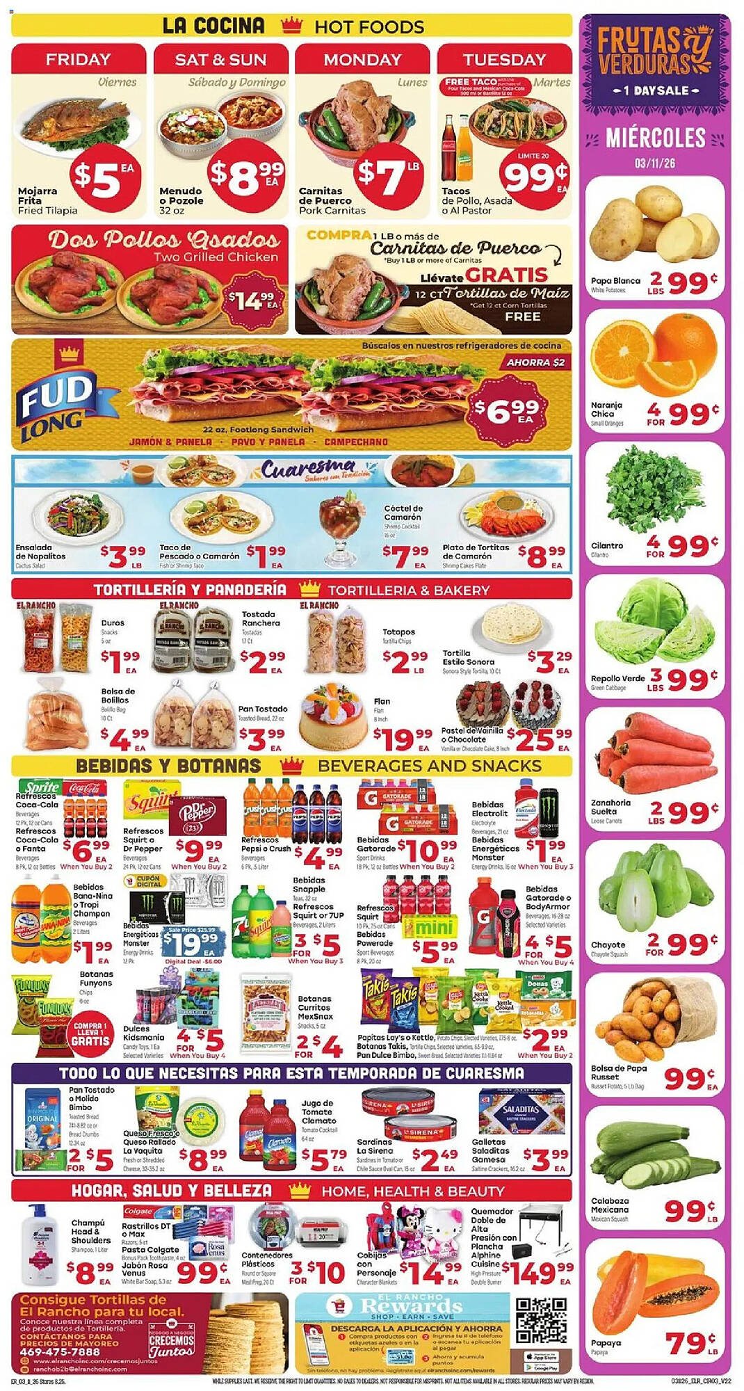 Supermercado El Rancho weekly ad