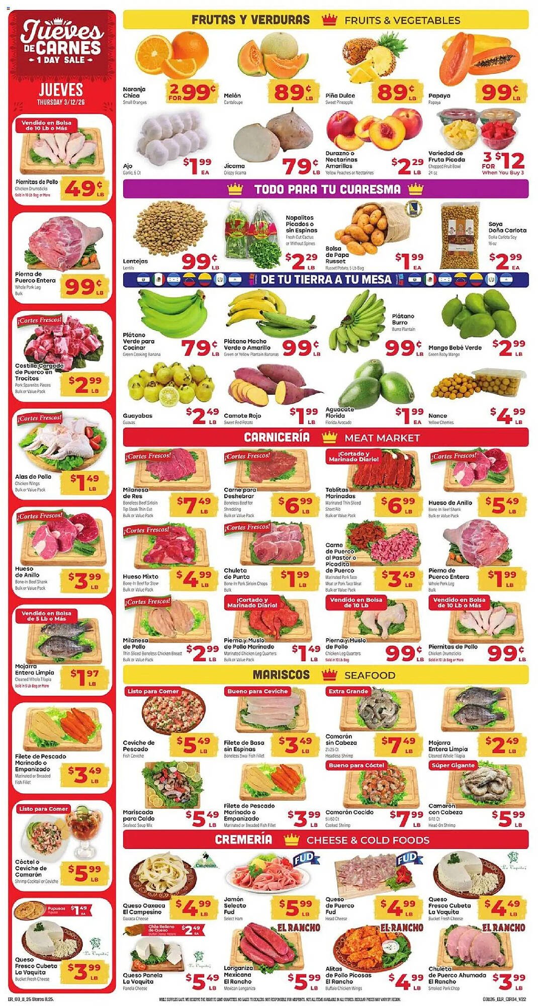 Supermercado El Rancho weekly ad