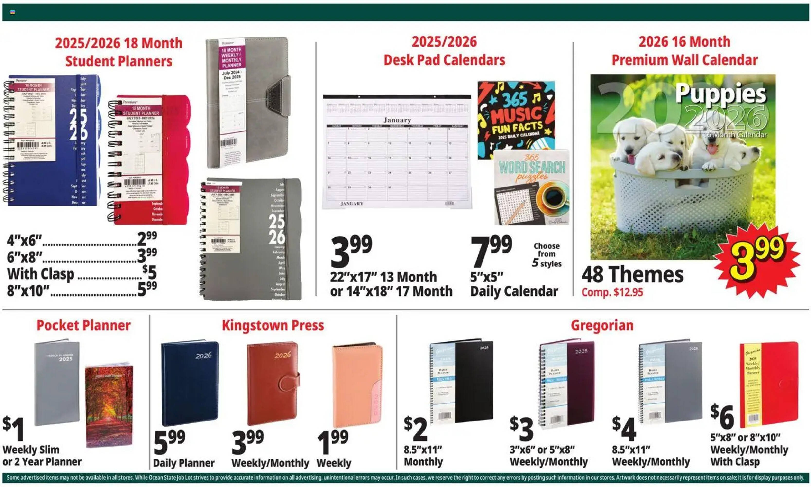 Ocean State Job Lot flyer