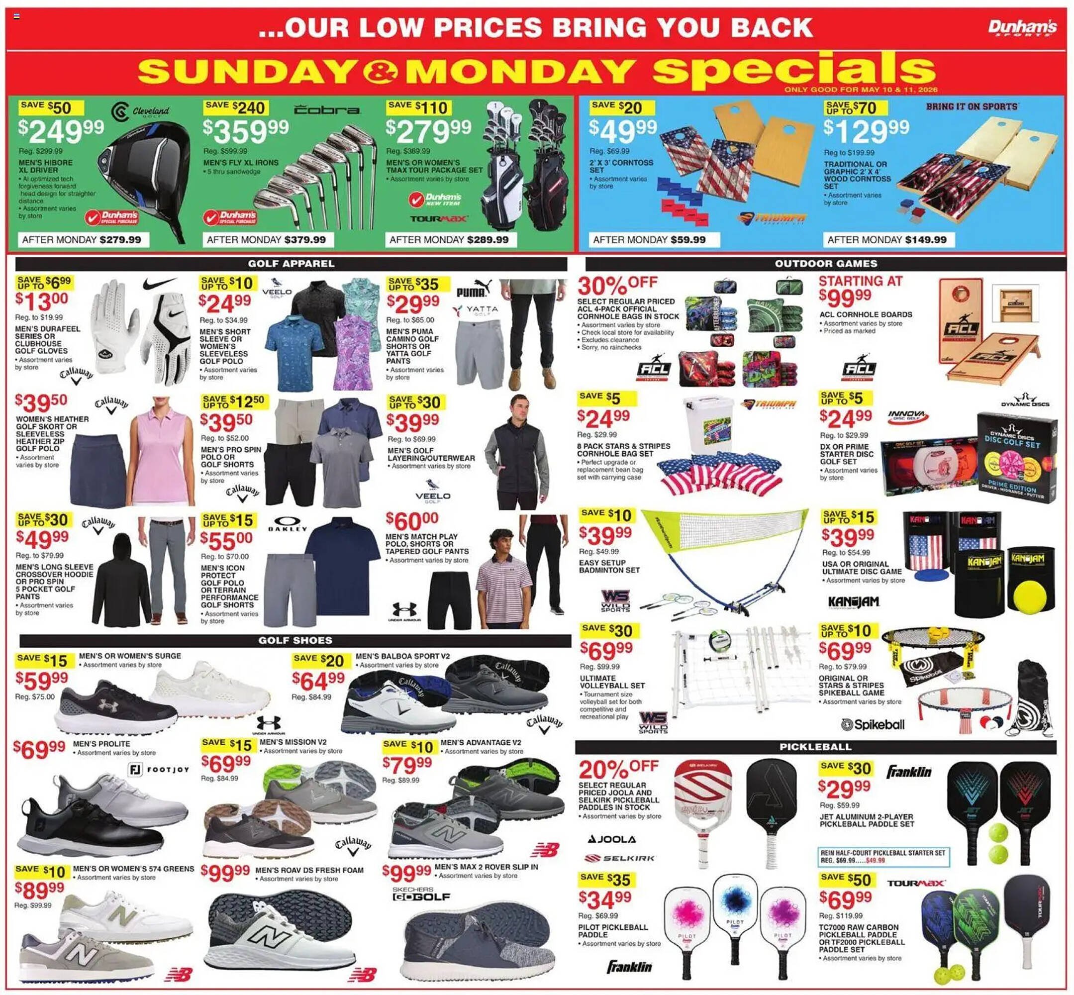 Dunham's Sports weekly ad
