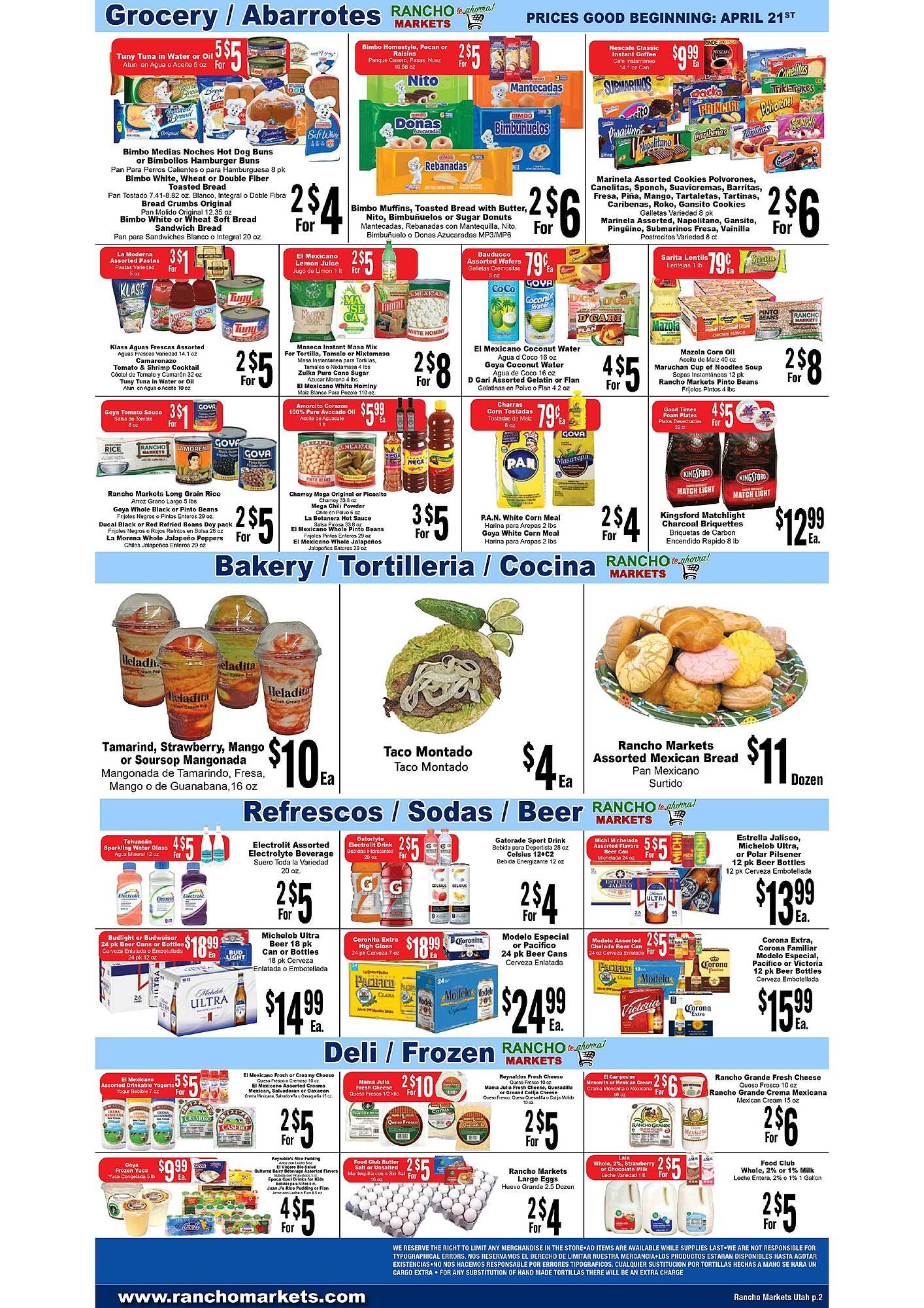Rancho Markets weekly ad