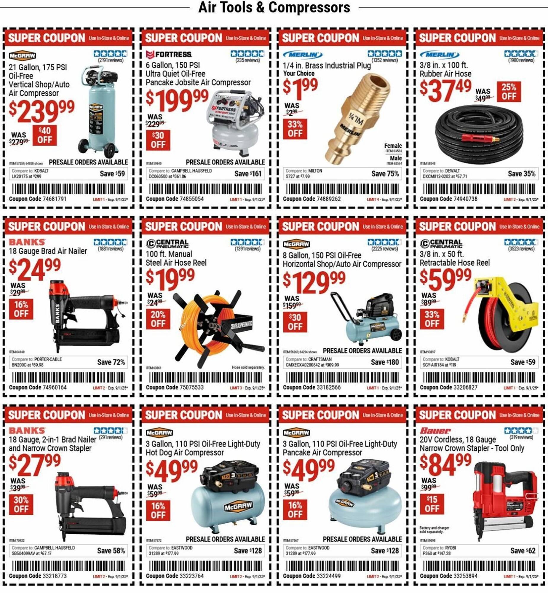 Harbor Freight Tools Weekly Ad (2025-08-25 - 2025-09-03) | 1
