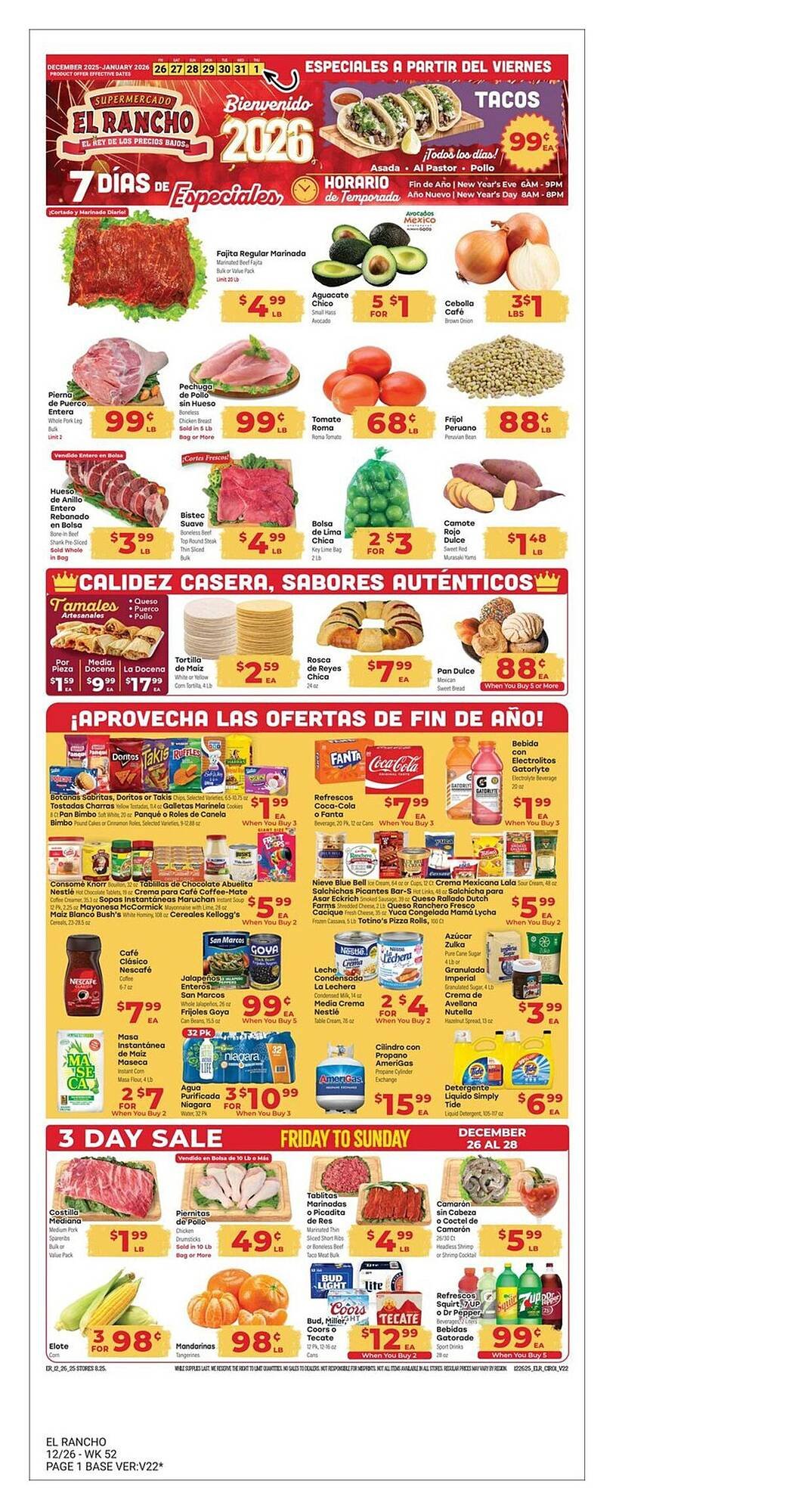 Supermercado El Rancho weekly ad