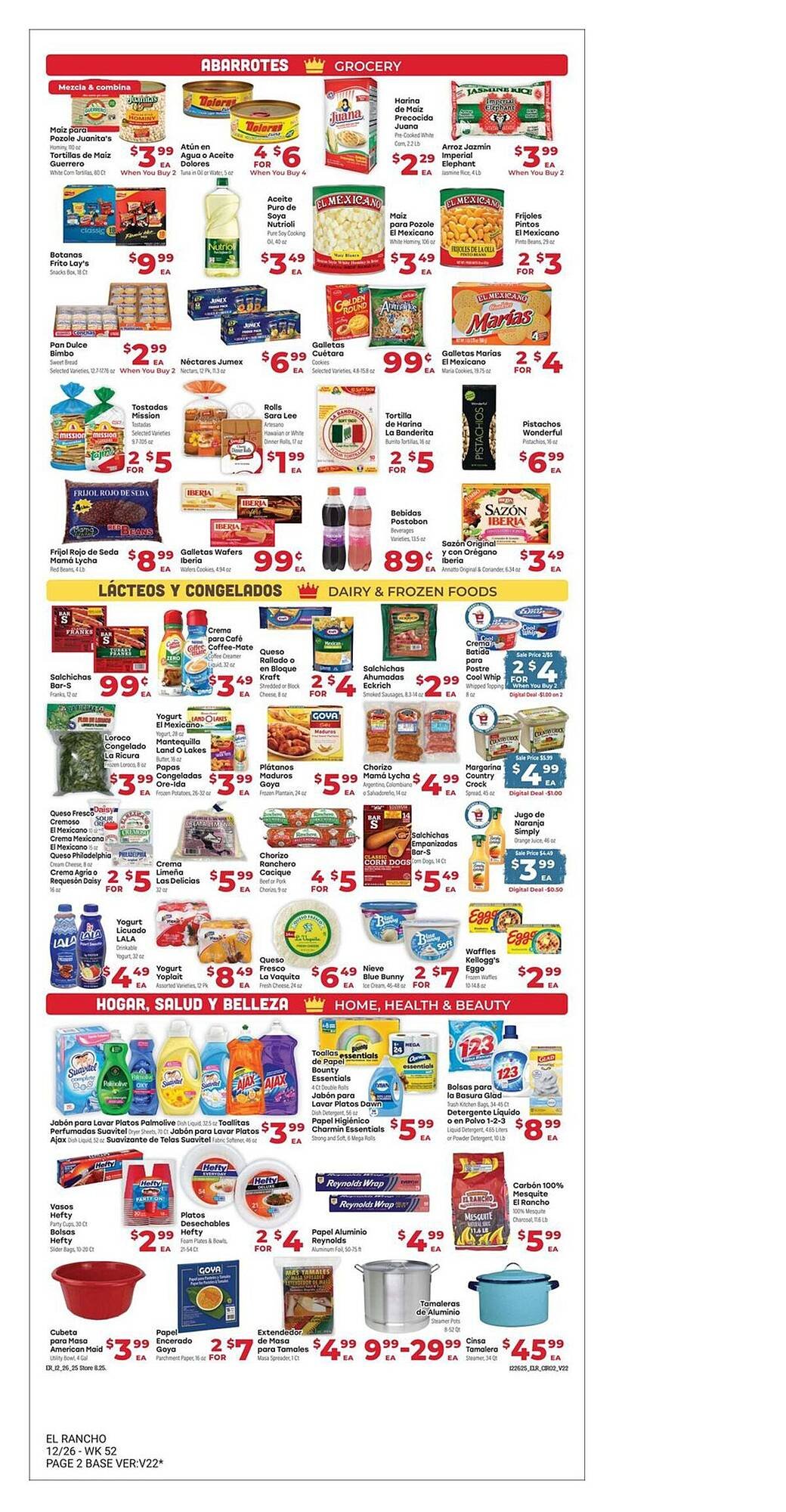 Supermercado El Rancho weekly ad
