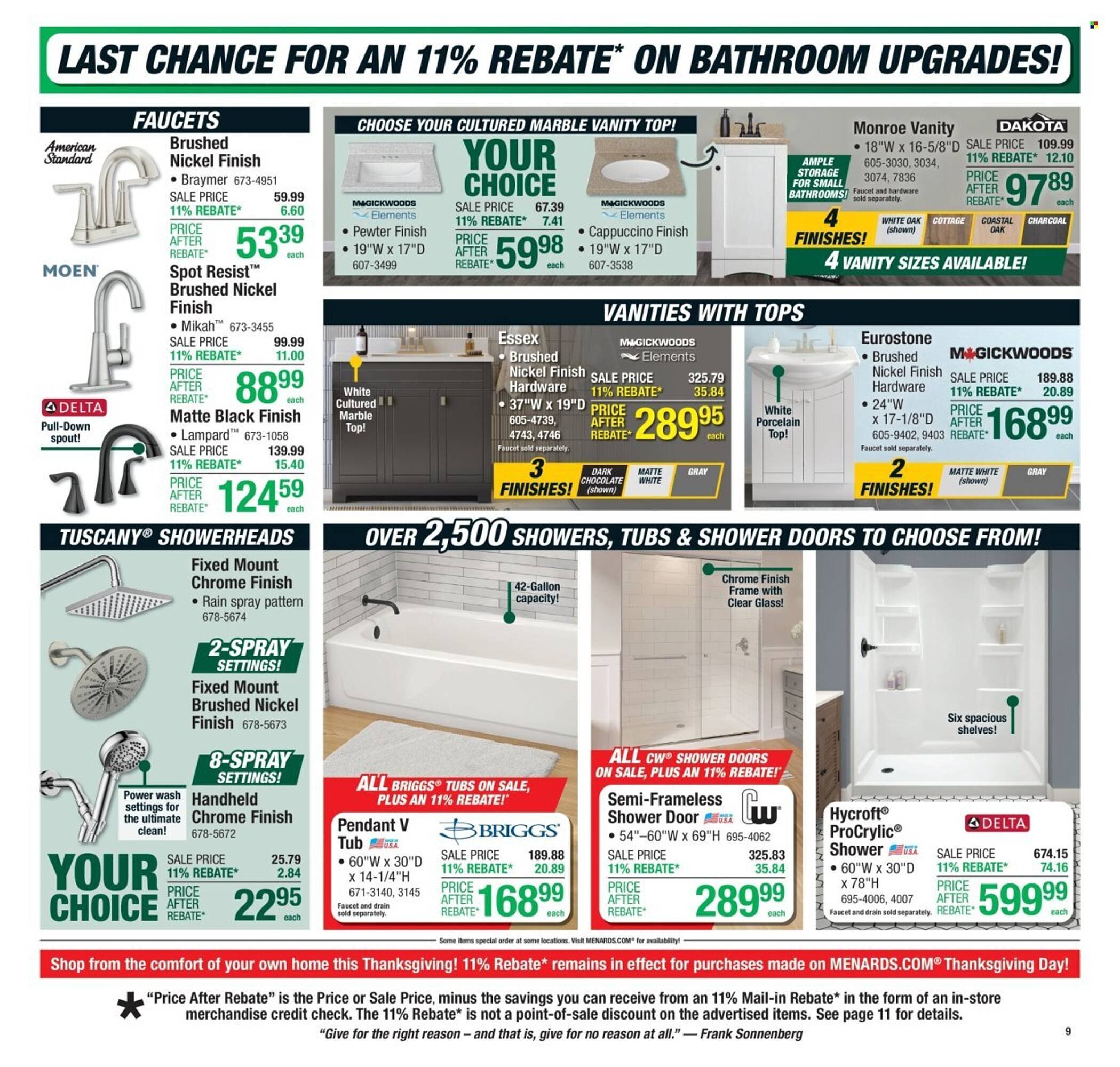 Menards weekly ad
