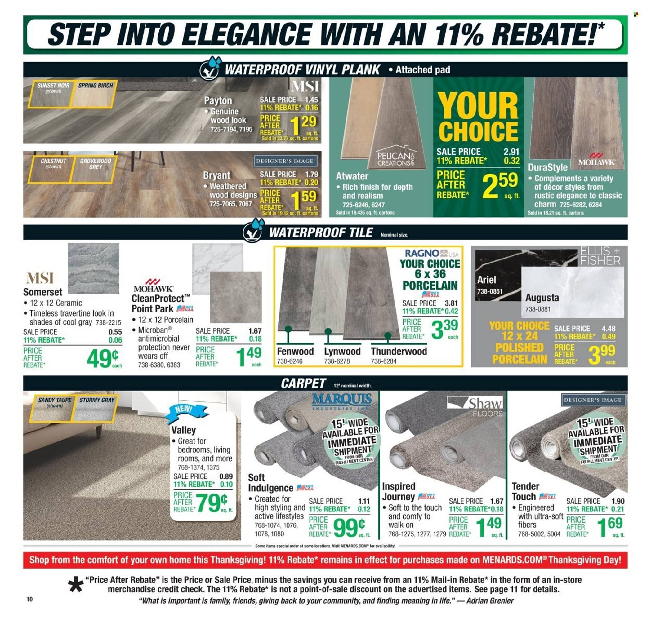 Menards weekly ad