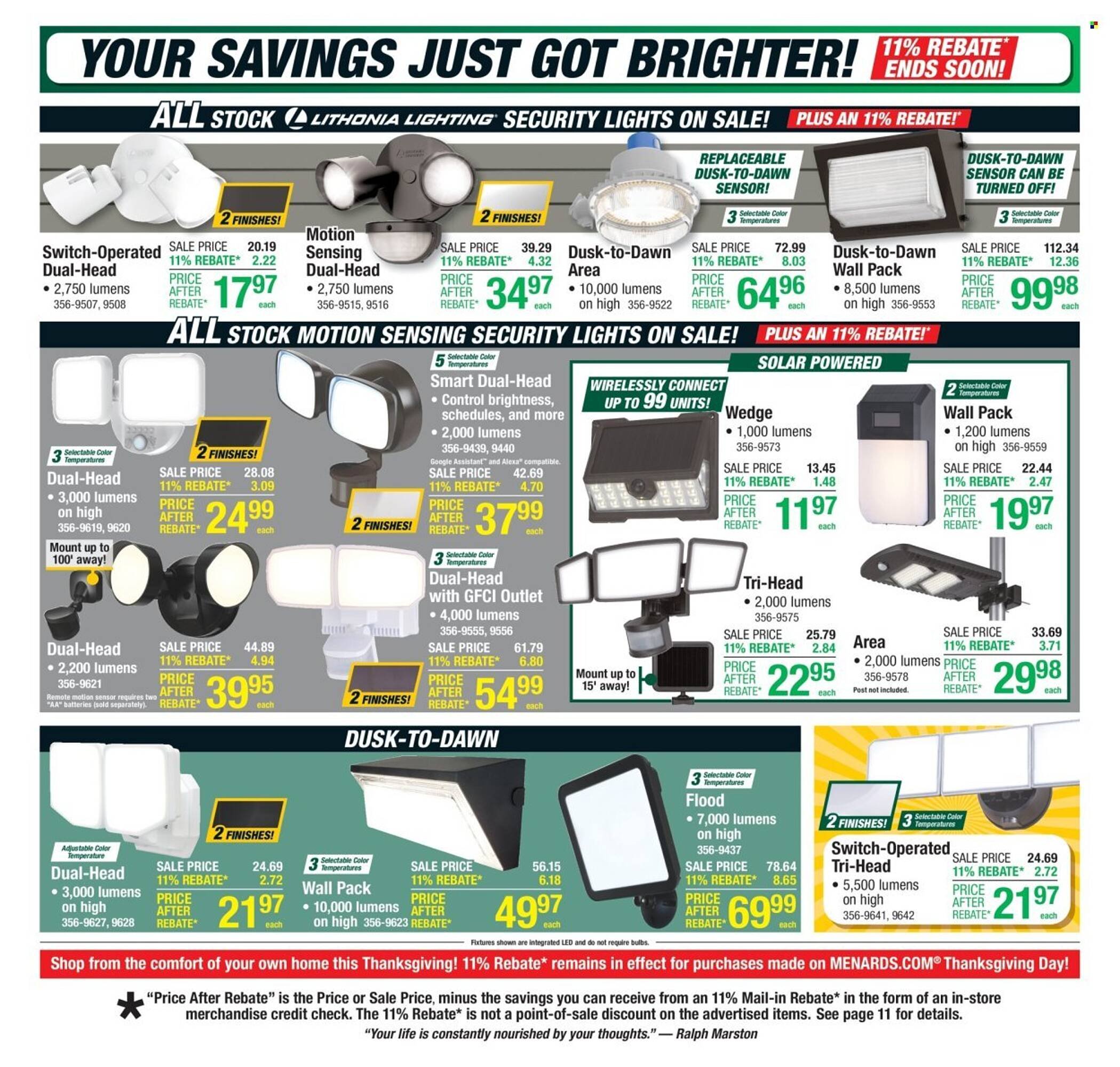 Menards weekly ad