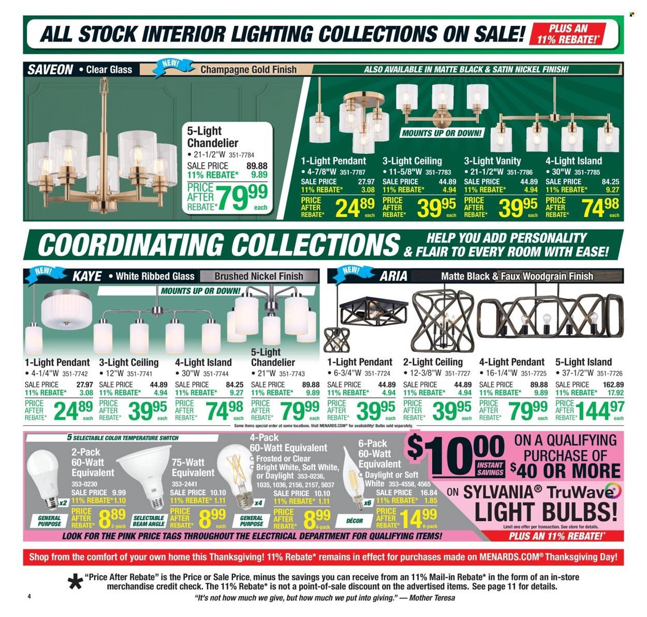 Menards weekly ad