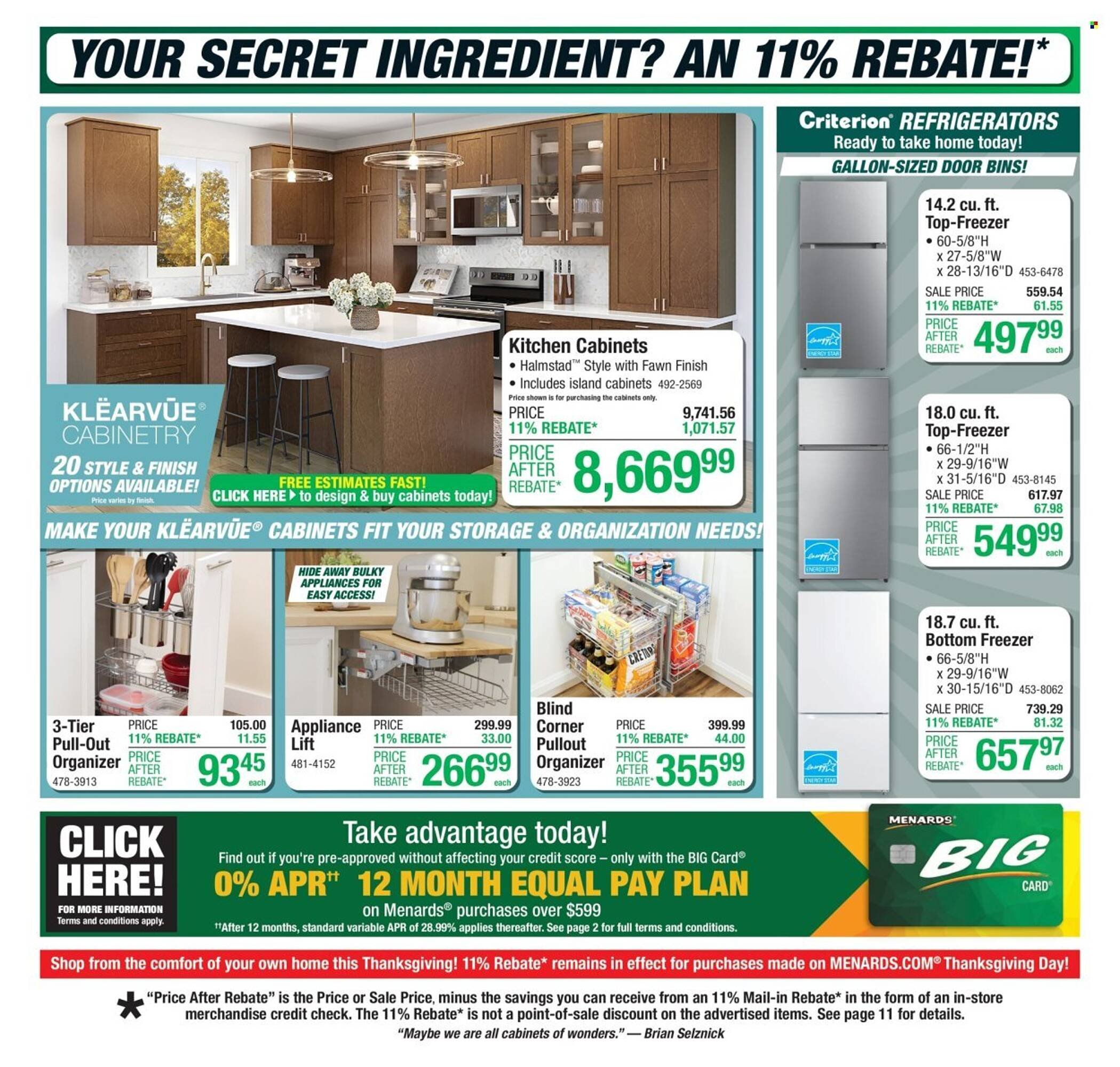 Menards weekly ad