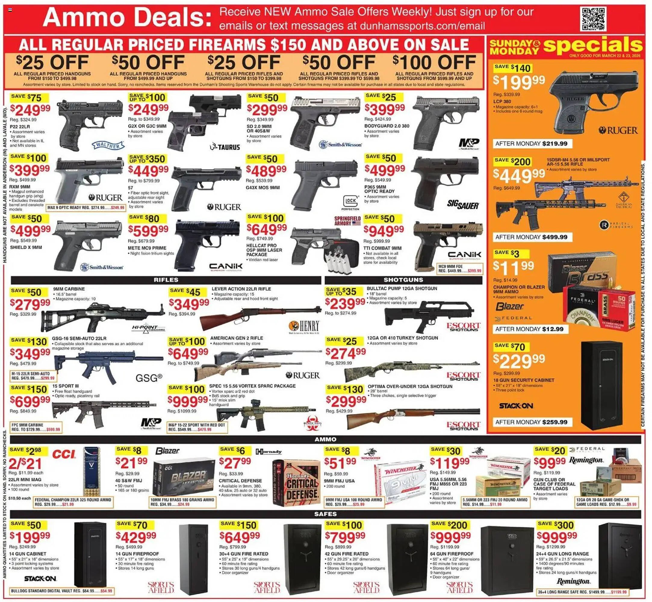 Dunham's Sports weekly ad