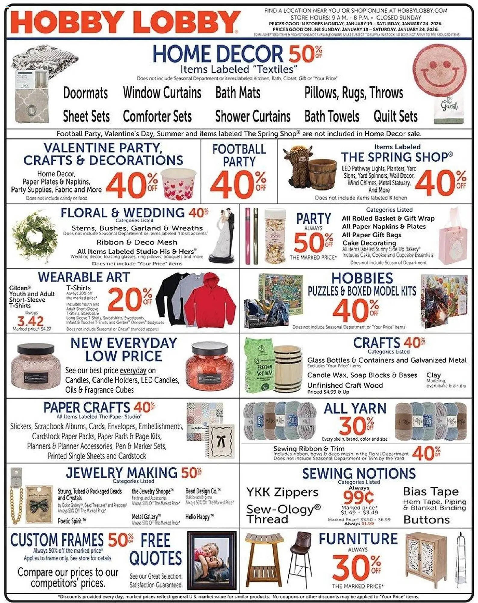 Hobby Lobby weekly ad