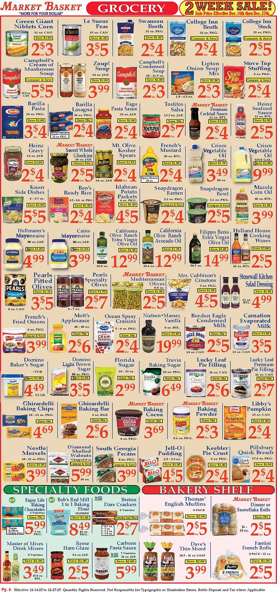 Market Basket weekly ad
