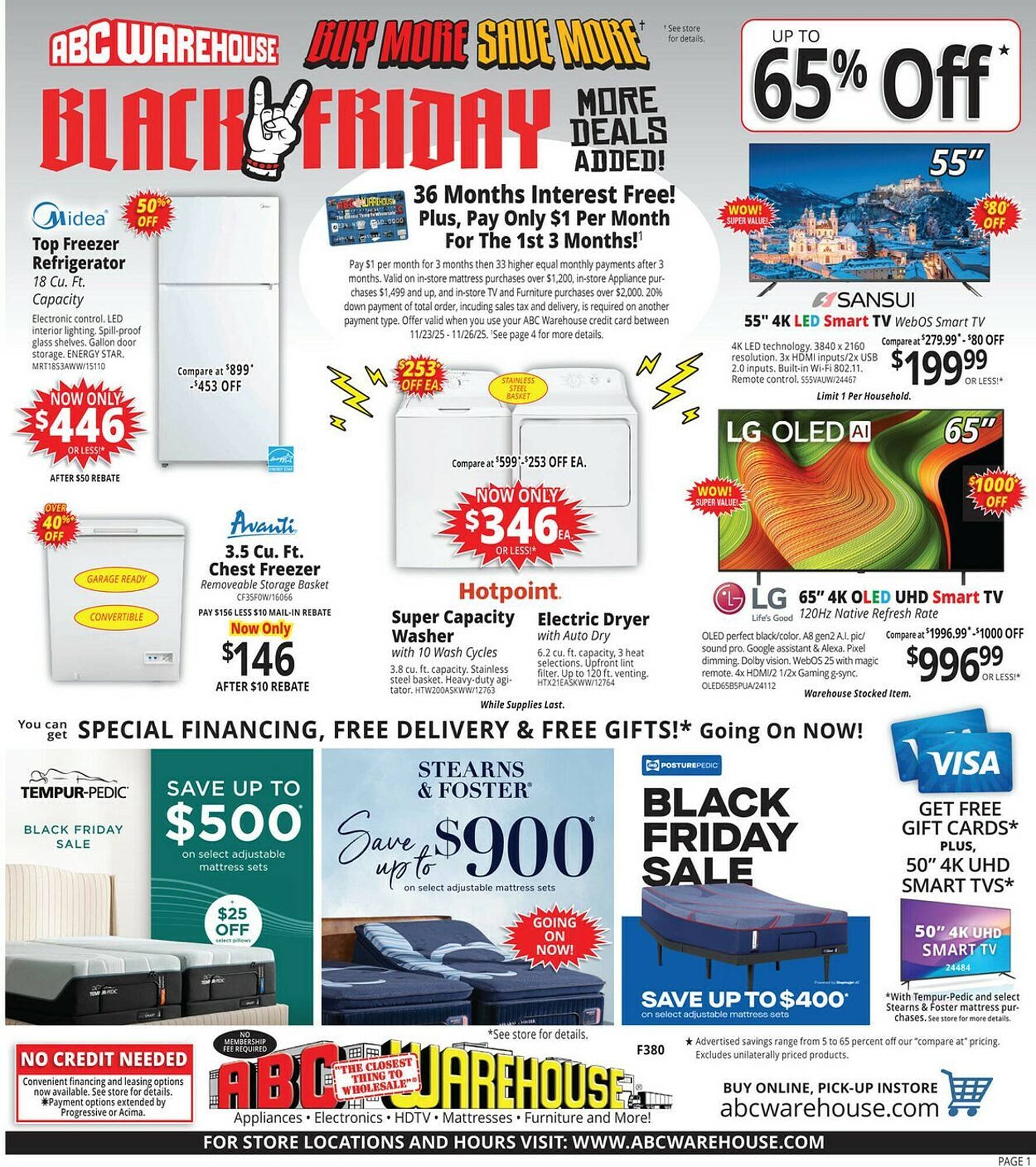 ABC Warehouse weekly ad (2025-11-23 - 2025-11-29)