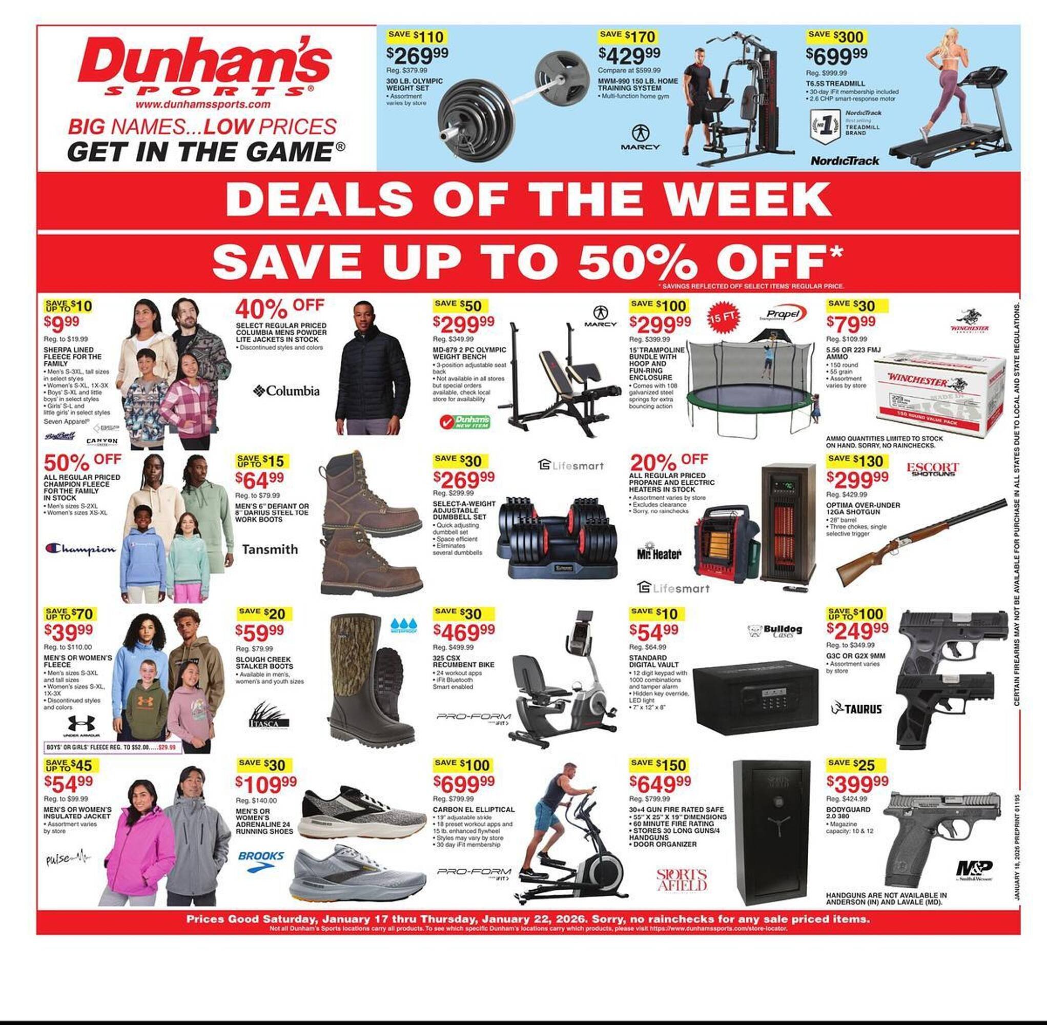 Dunham's Sports weekly ad
