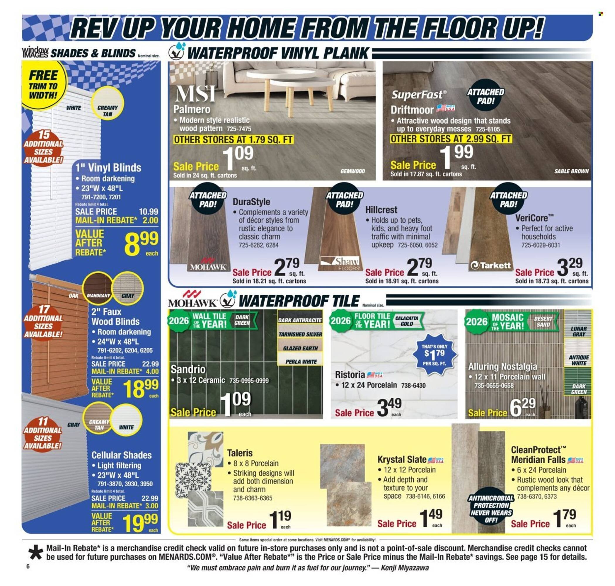 Menards weekly ad